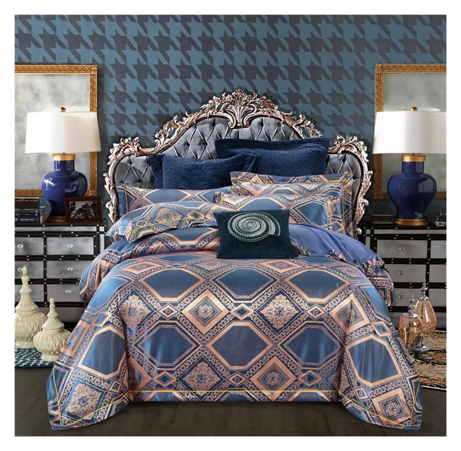 Sbcgfy C Silk Otton Jacquard Grey Blue Red Wedding Bedding Sets King Queen Size Bed Set Duvet Over Set Bedsheet Wholesale,Otton Duvet,-Queen