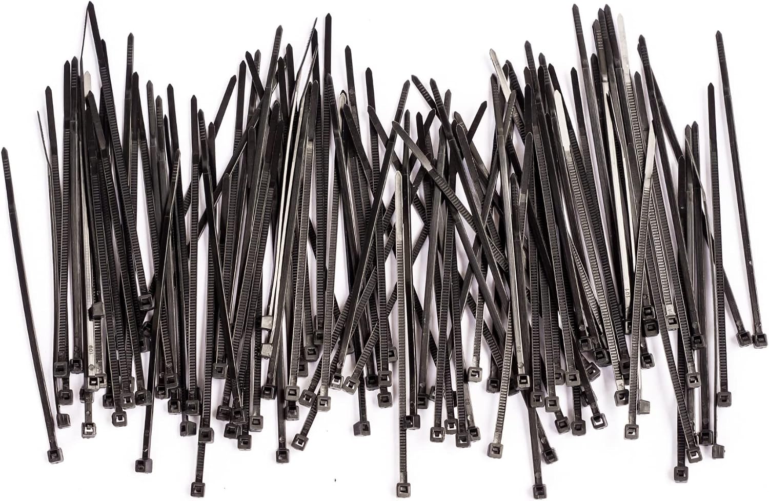 100 Qty 7 Inch Black Nylon 50 lb Cable Zip Ties | Made in The USA | BCP896