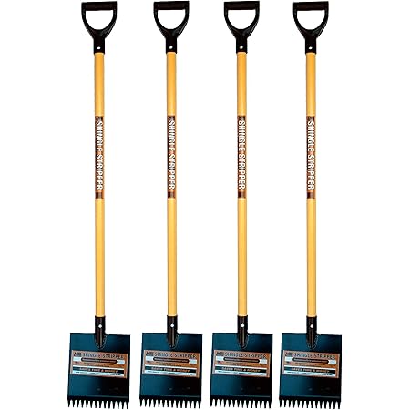 Shingle Stripper Fiberglass (4 Pack) by MBI Tools - Roof Tear Off Shingle and Nail Removal Tool
