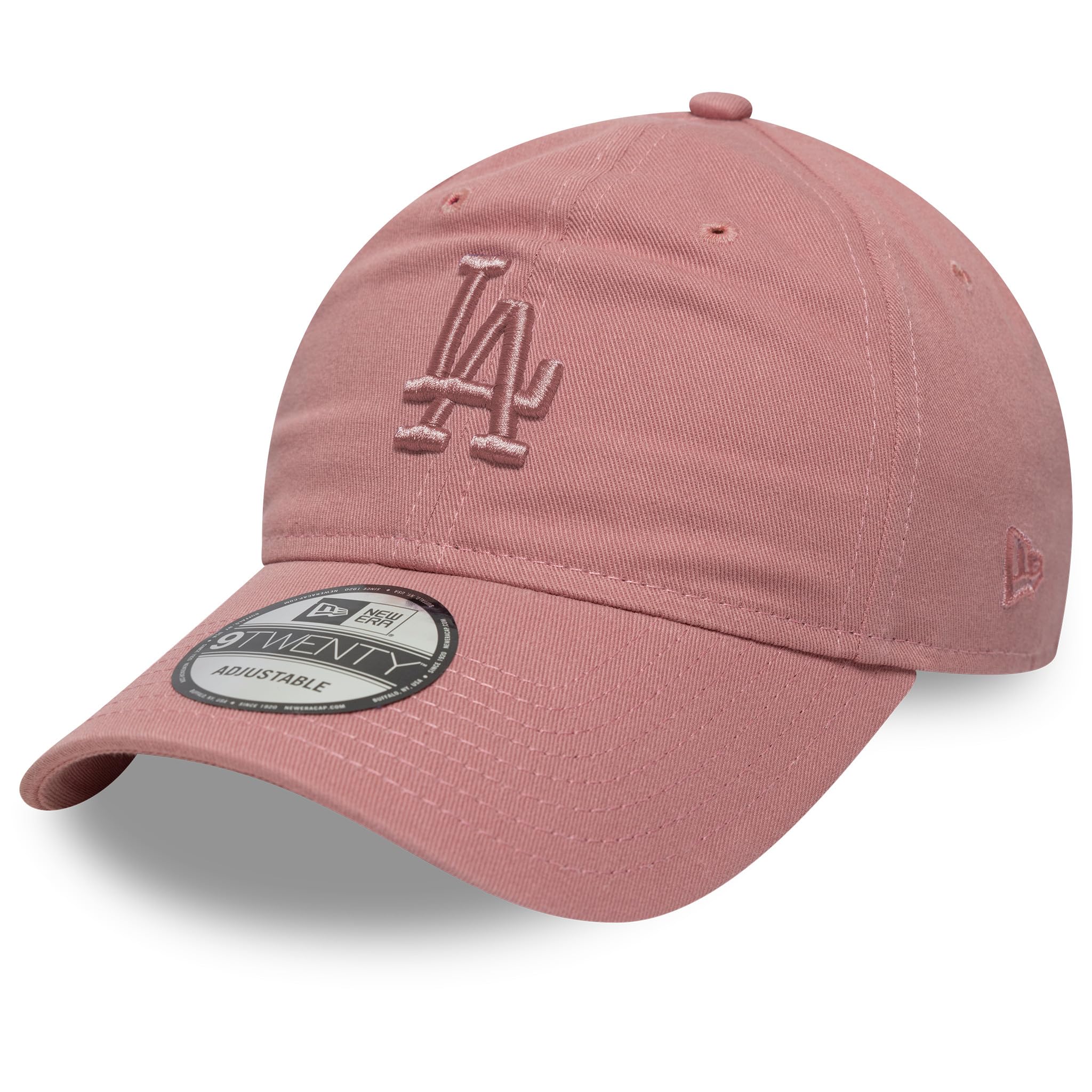 New Era Adult's 9Twenty Midi Logo MLB Los Angeles Dodgers Baseball Cap Strapback Hat Dark Pink