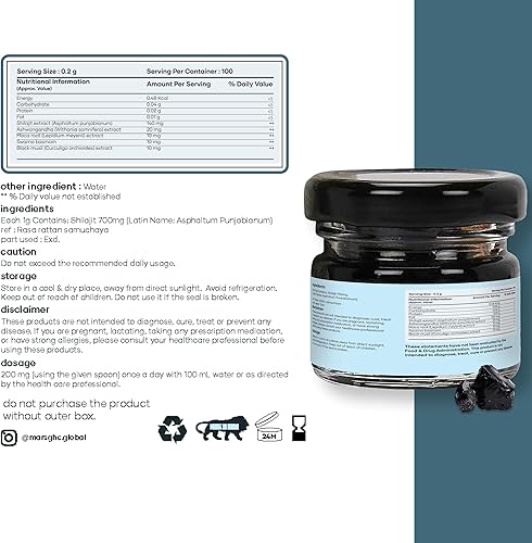 Miniatura 9 de mars by GHC M&RS Pure Himalayan Shilajit Gold (resina) alimentado con ácido fúlvico y shilajit - 0.53 oz (paquete de 2)