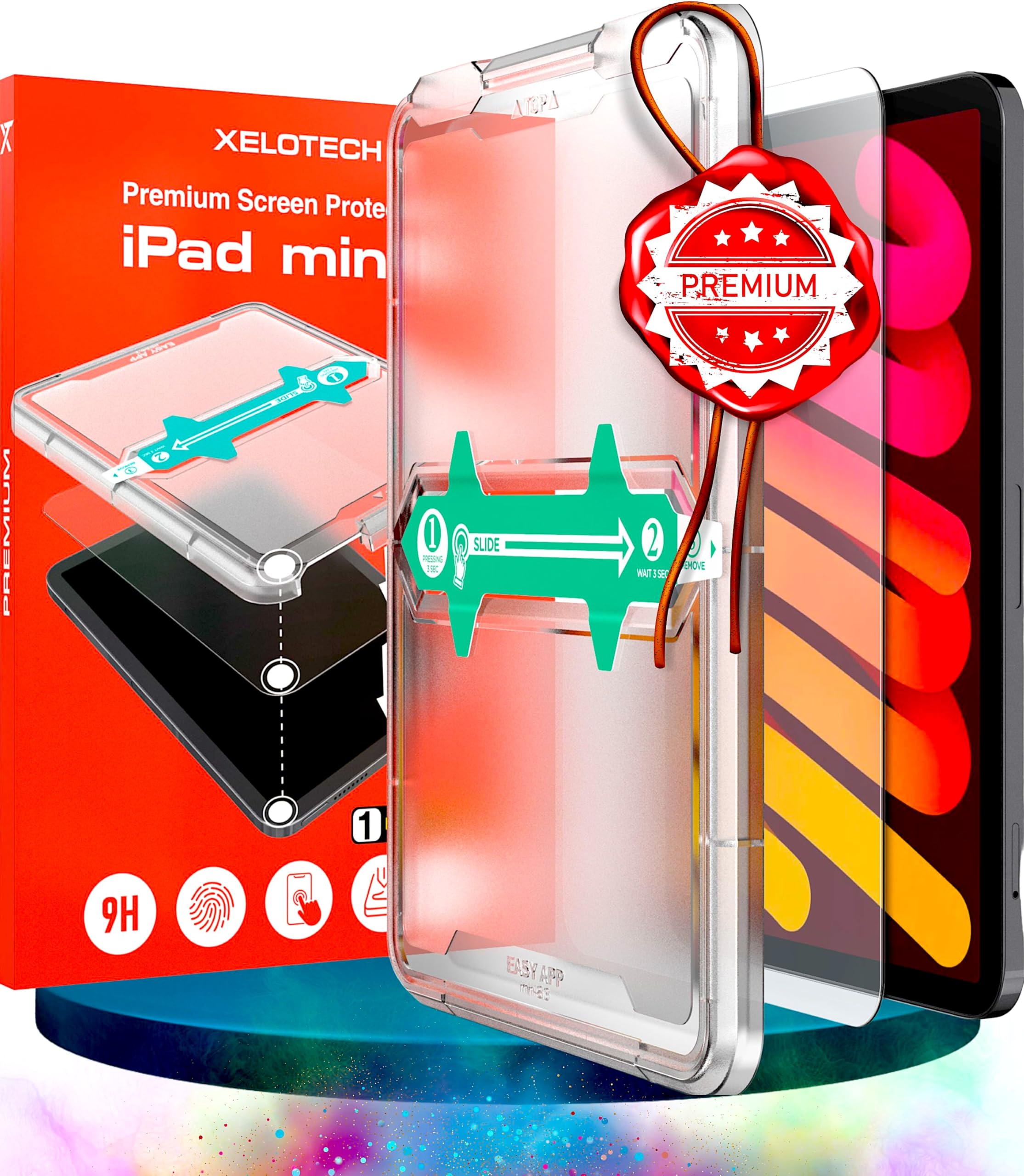 XeloTech Schutzglas für iPad mini 7/6 (2024/2021) - Unsichtbar. Robust. Echtes Glas. Keine Plastikfolie. Displayschutz.