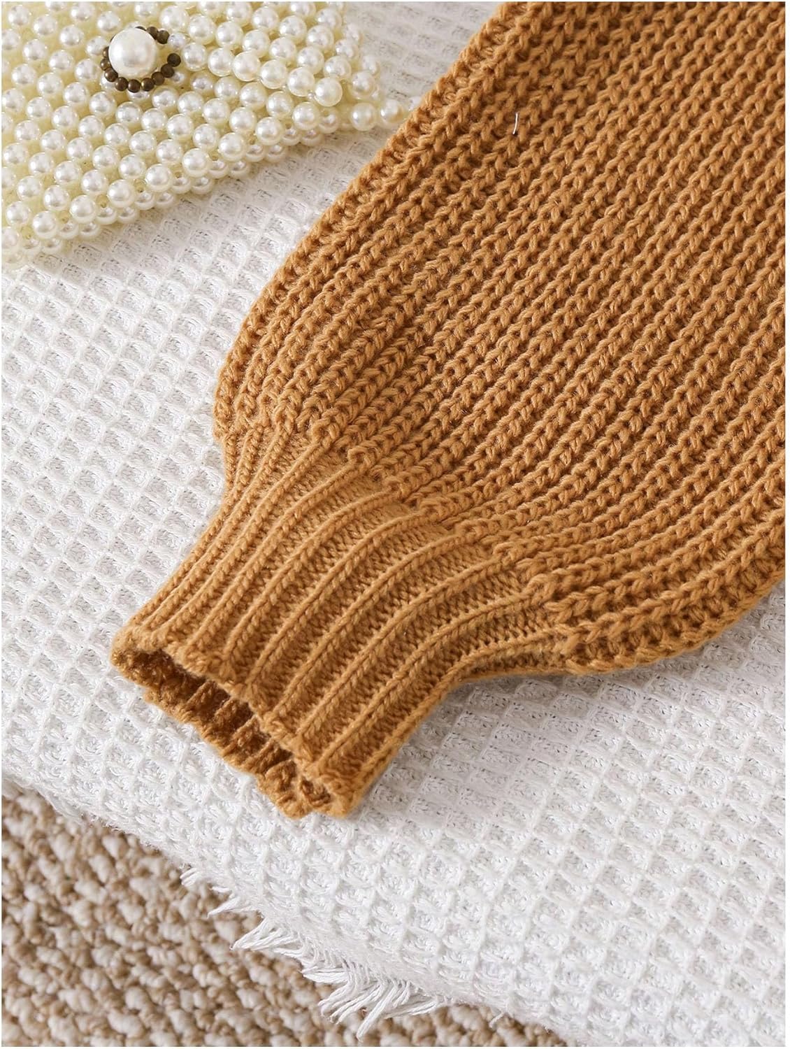 Girl's Cropped Sweaters Long Sleeve Pullover Jumper Tops Knitwear Fall Outfits - Image 5