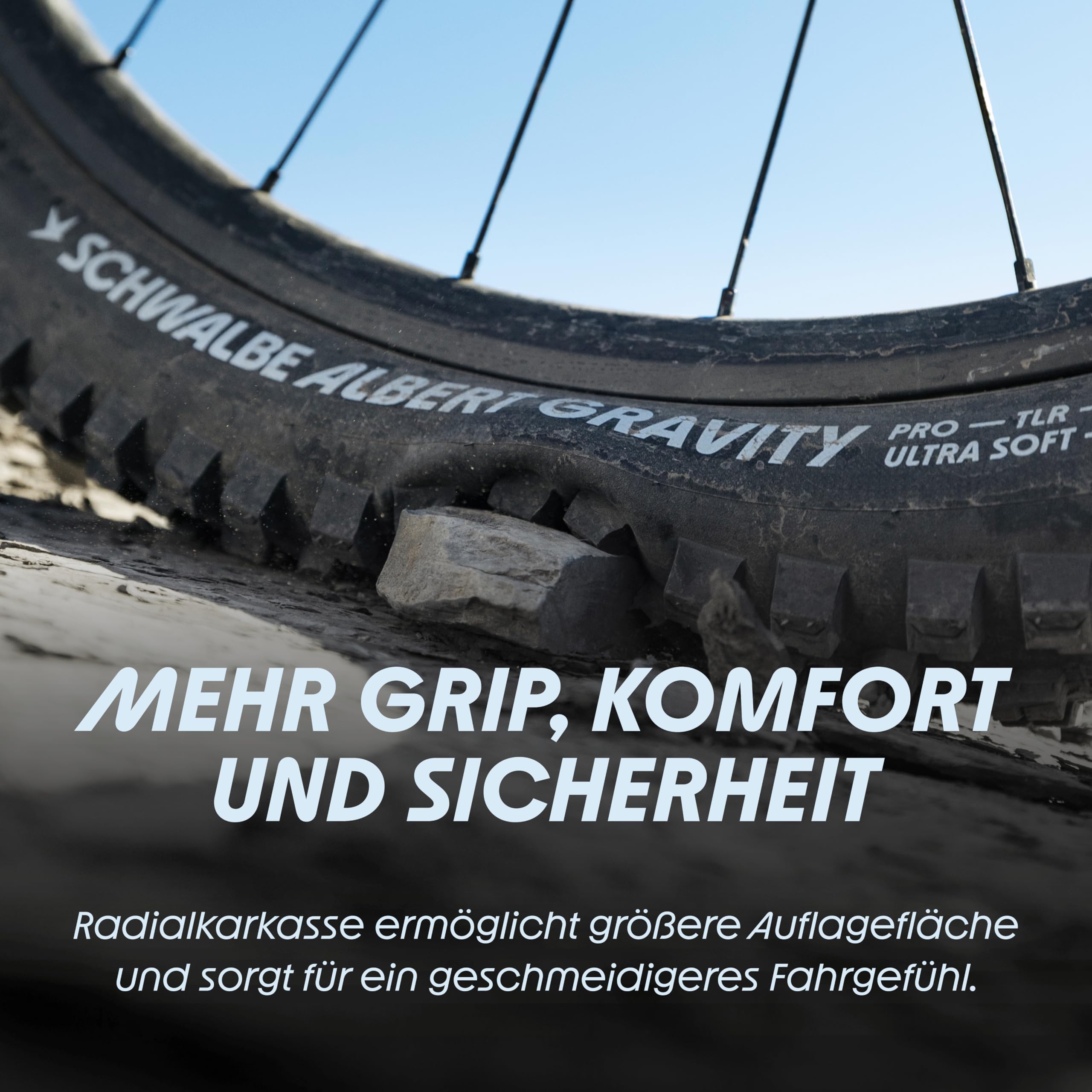 Schwalbe Opony rowerowe Albert – opony rowerowe do rowerów górskich E MTB i rowerów górskich z technologią radialną – Gravity Pro/Trail Pro
