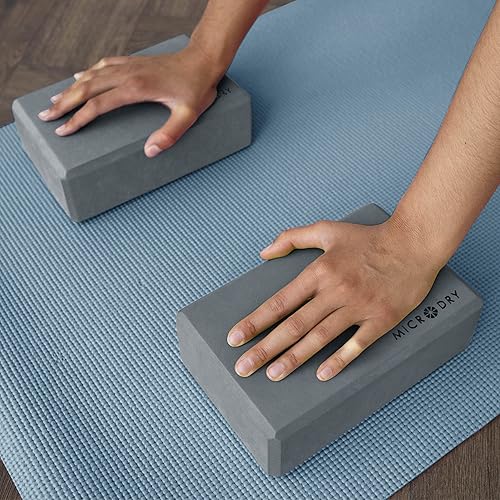 Miniatura 2 de MICRODRY - Bloques de espuma de estiramiento y ejercicio, equipo de yoga, pilates para entrenamientos en casa, accesorios de fitness para el hogar y