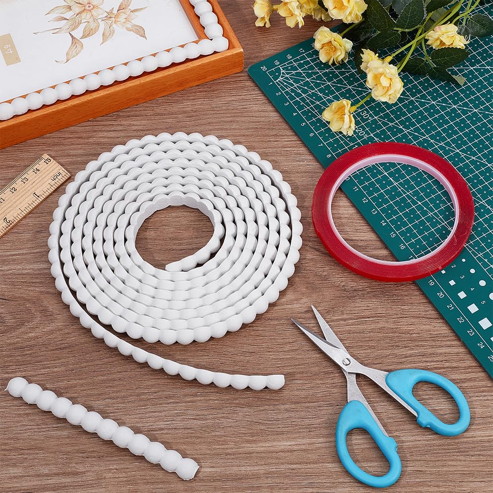 OLYCRAFT 3Mx12mm Flexible Molding Trim Peel and Stick Wall Molding Waterproof Ceiling Furniture Border Decor Moulding DIY Decorative Bead Wall Trim for Door Cabinet Dresser Cabinet - Image 4