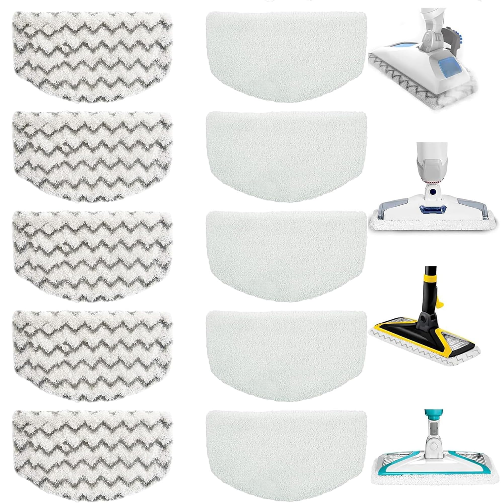 Paquete de 10 almohadillas de repuesto para mopa de vapor Bissell Powerfresh 1940 1440 1544 1806 2075 Series, modelo 19402 19404 19408 1940a 1940f 1940q 1940t B0006 B0017 lavable Almohadillas de