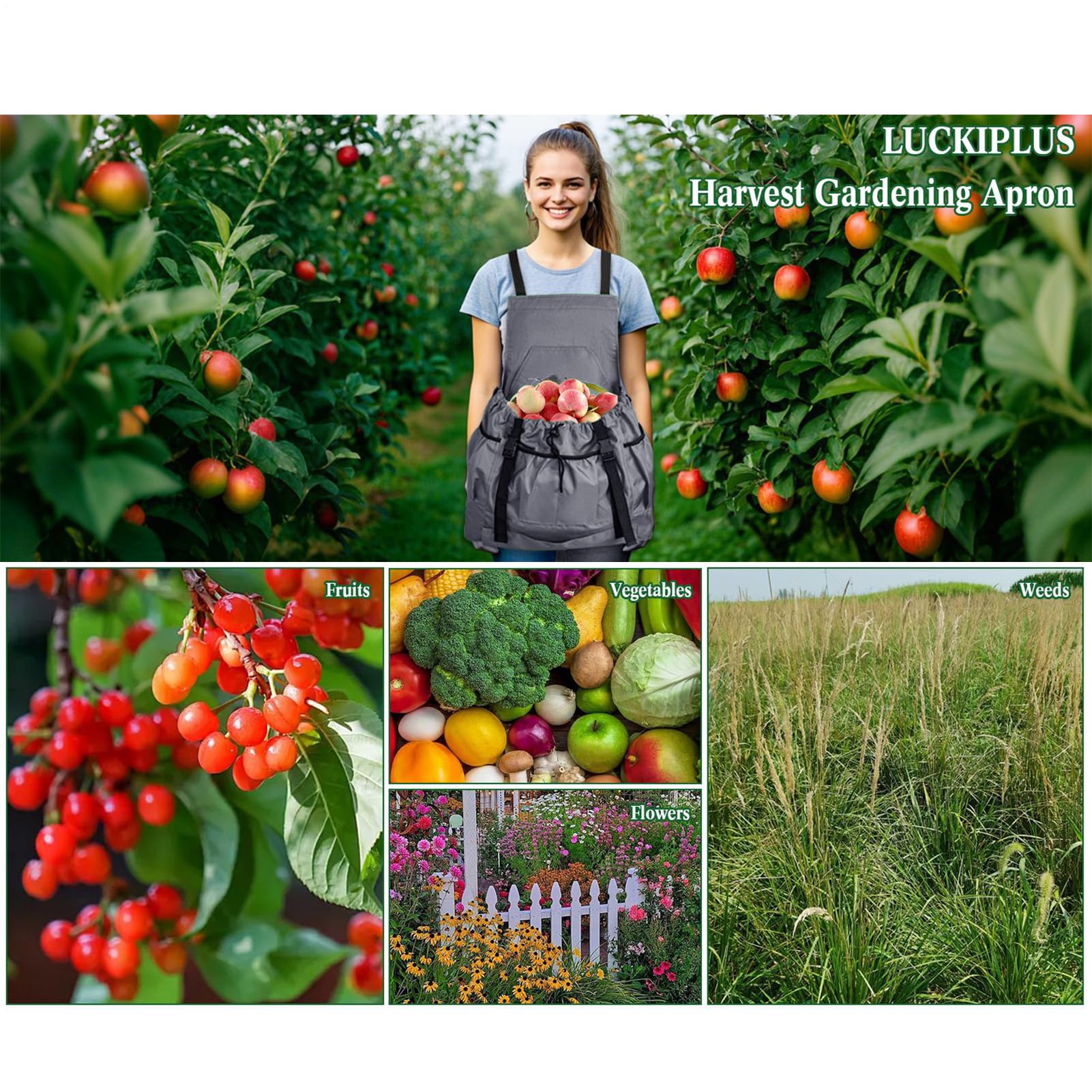 Tablier de jardin avec poches Blouse Imperméable Ajustable Avec Poches
