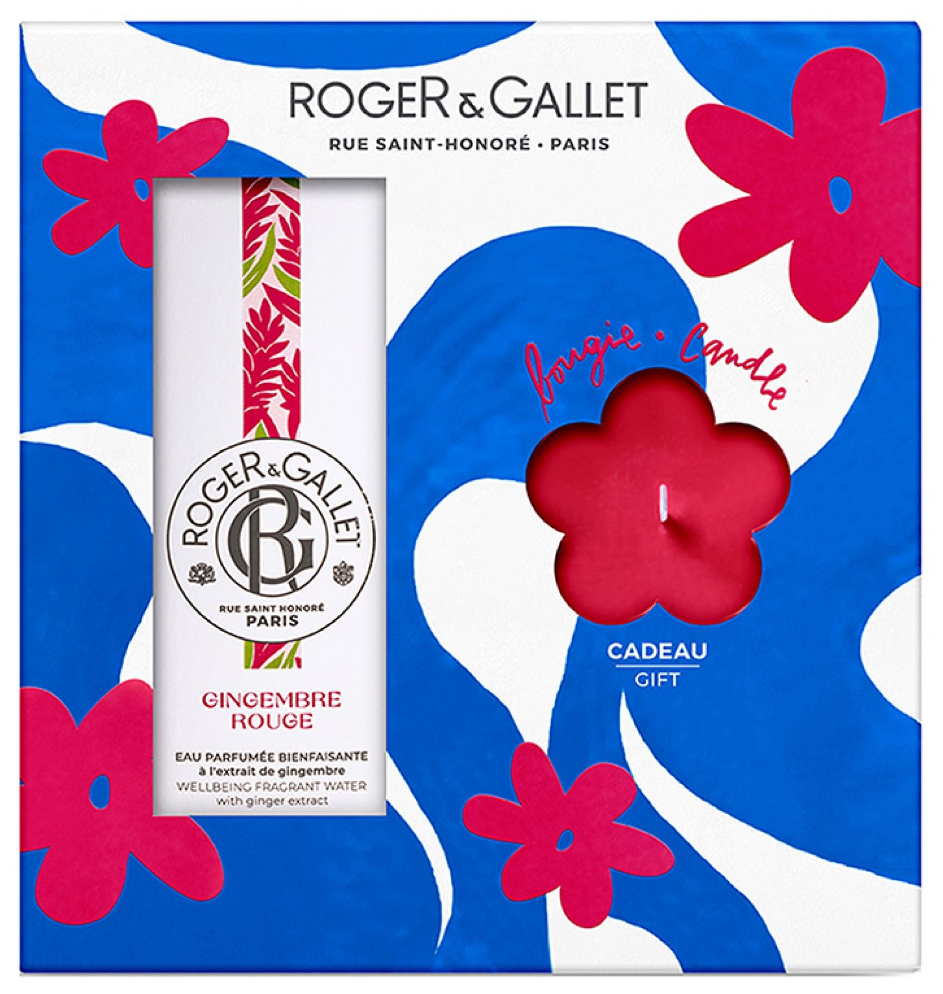 Roger & Gallet Ginger Red Scent Water Gift Set 100 ml + Scented Candle 85 g Free