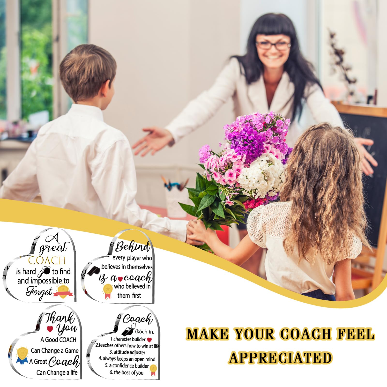 Amazon.com: 4 Pcs Acrylic Coach Gifts Thank You Gifts for Coach