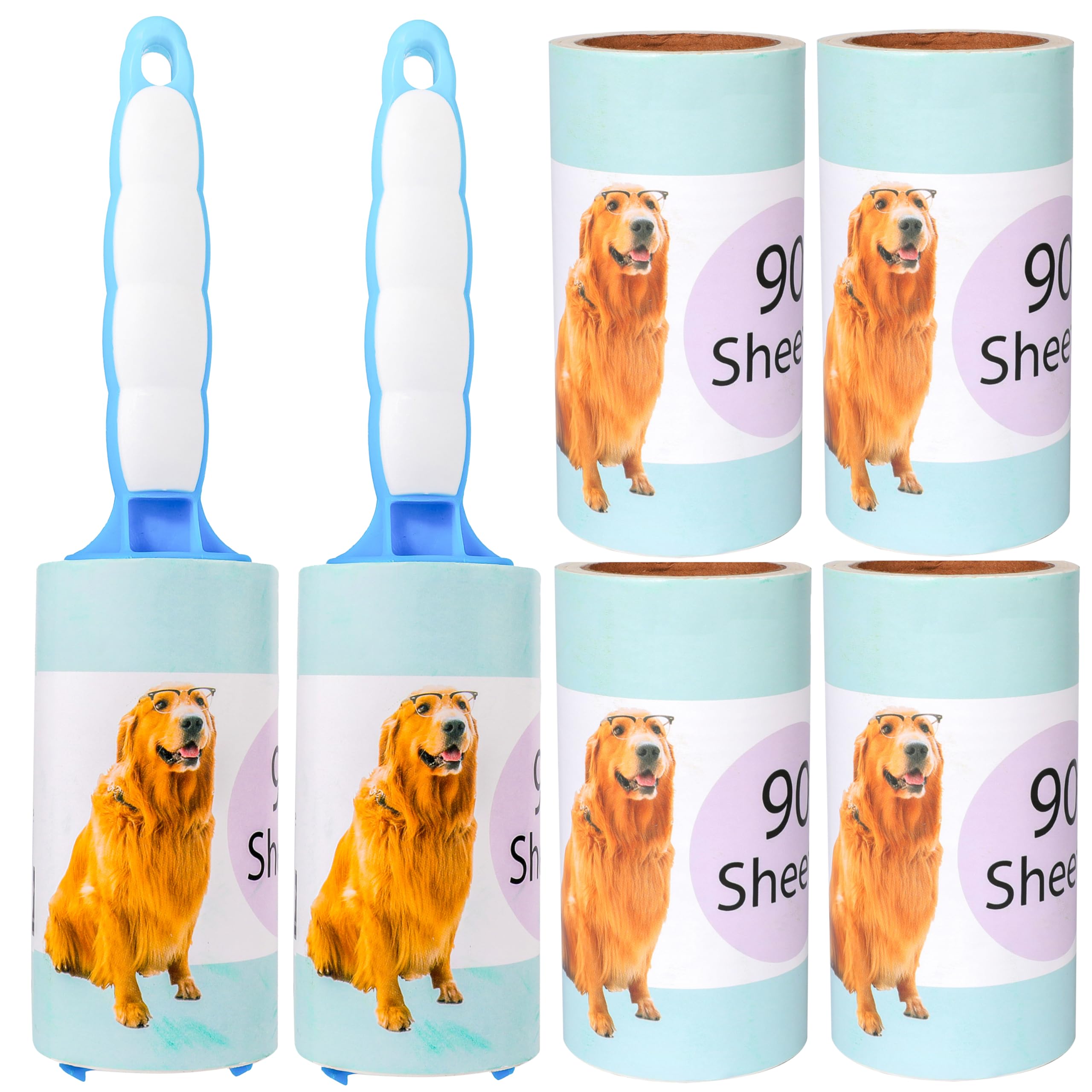 Lint Rollers for Pet Hair Extra Sticky 6 Pack, 540 Sheets Mega Value