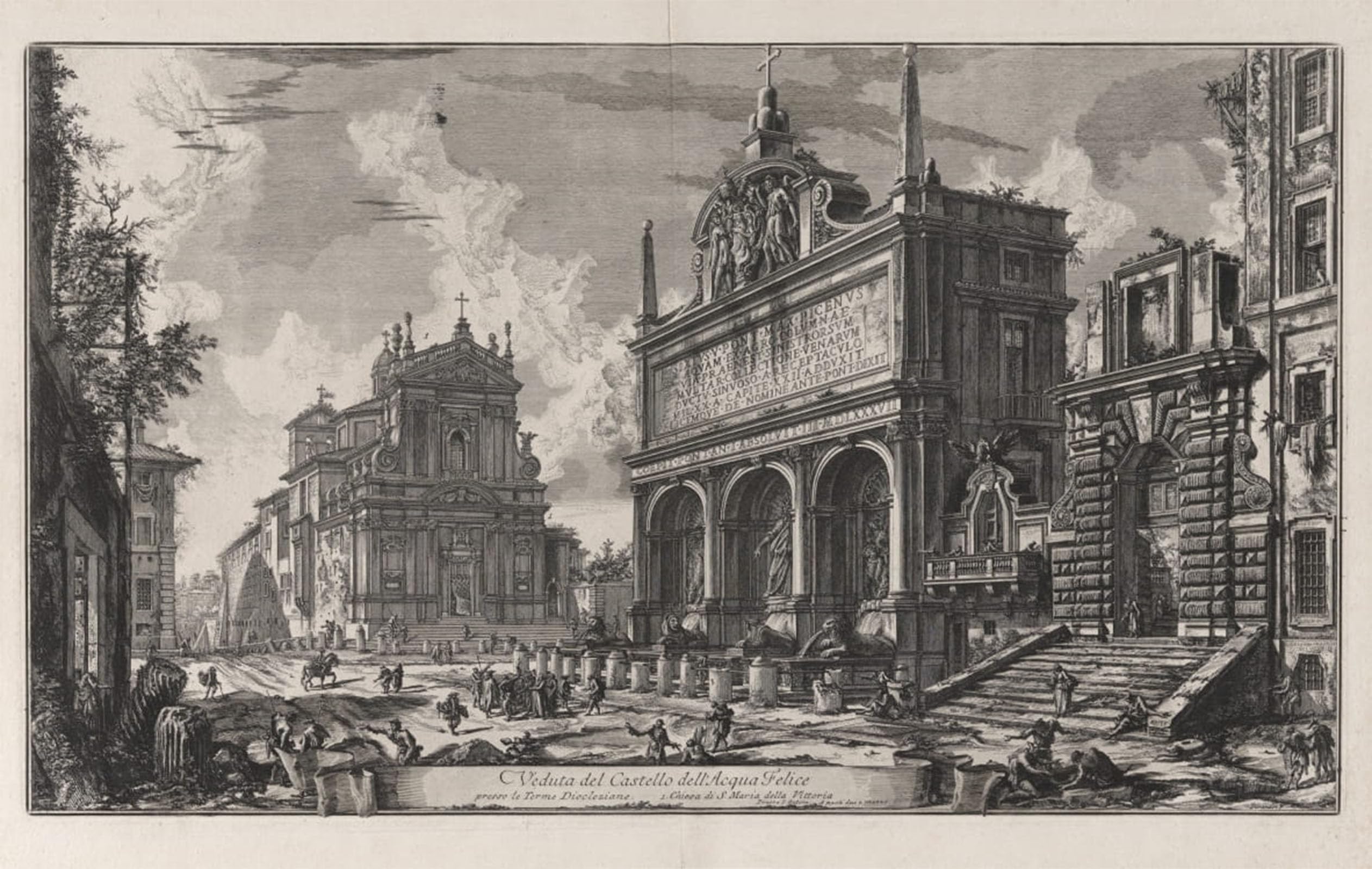 ARTXLXXBN Famous Art Print Poster Vintage Wall Art Veduta Del Castello by Battista Piranesi Canvas Art Poster for Home Decor 60x90cm