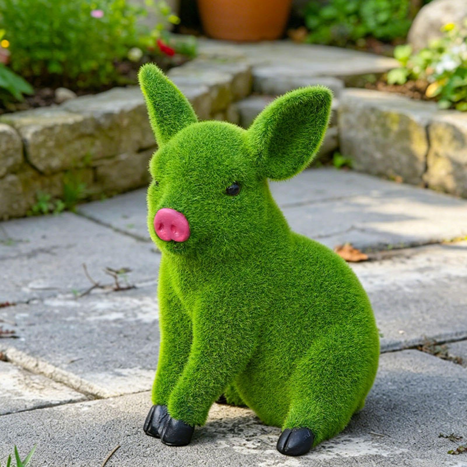 Posągi zwierząt - flokowane ozdoby zwierzęce, posągi podwórka, na taras, balkon, krajobraz, wesele, przyjęcie, podwórko, trawnik, werandę, patio