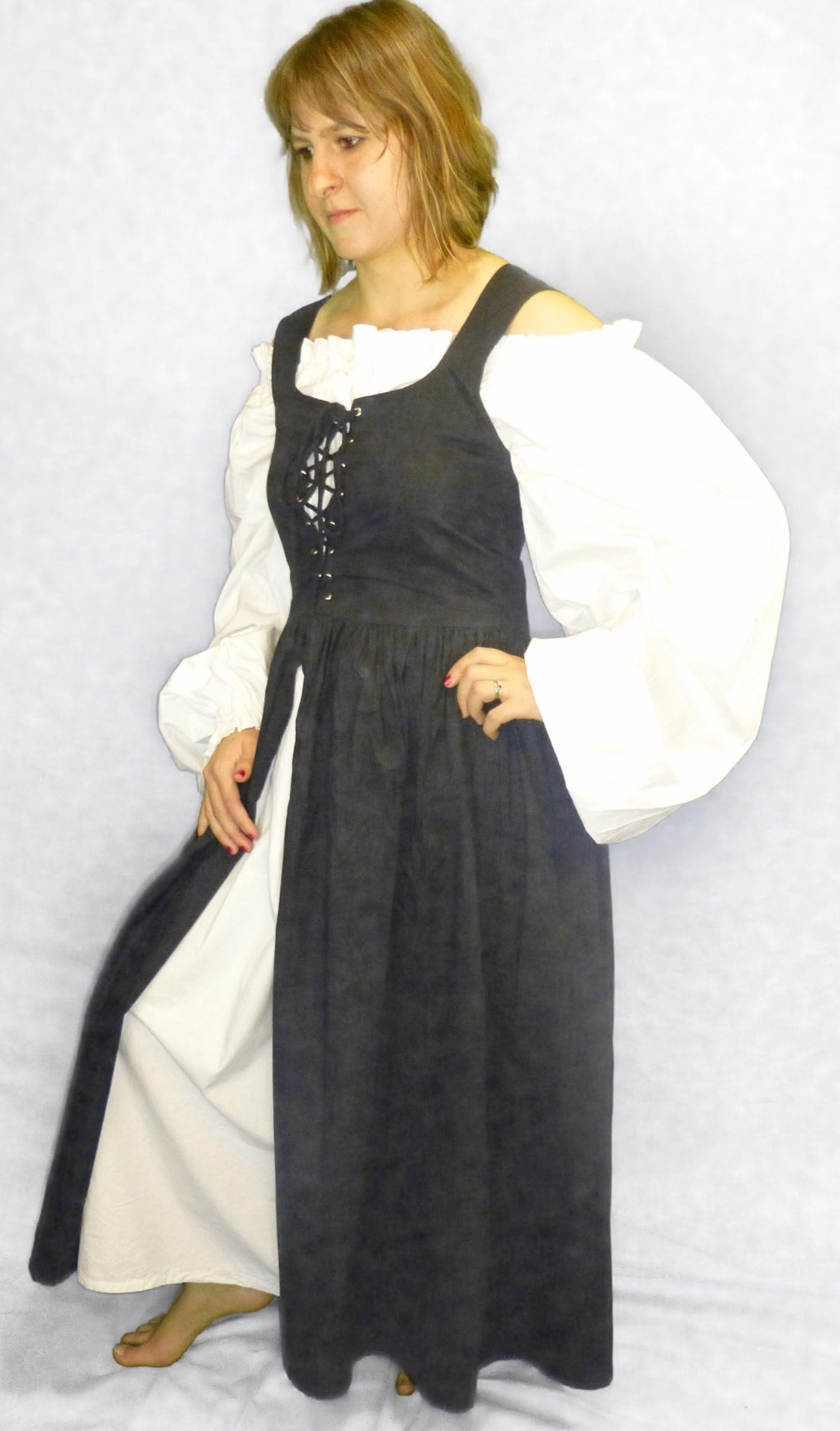 Ameline Peasant Irish Dress (Small - Black)