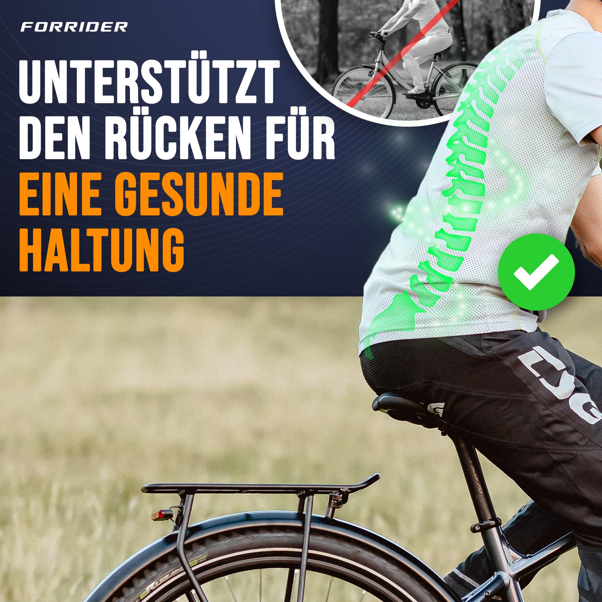 Forrider Fahrradsattel Herren & Damen Ergonomisch, Memory Foam und Innovative Federung für maximalen Fahrkomfort | Fahrrad Sattel Damen weich & bequem Fahrradsitz E-Bike City/Trekking/MTB/Racing