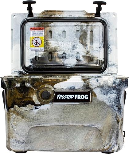 Miniatura 2 de Frosted Frog Camo - Hielera de 20 cuartos de galón de capacidad, resistente, de alto rendimiento, moldeada, de grado comercial, con aislamiento