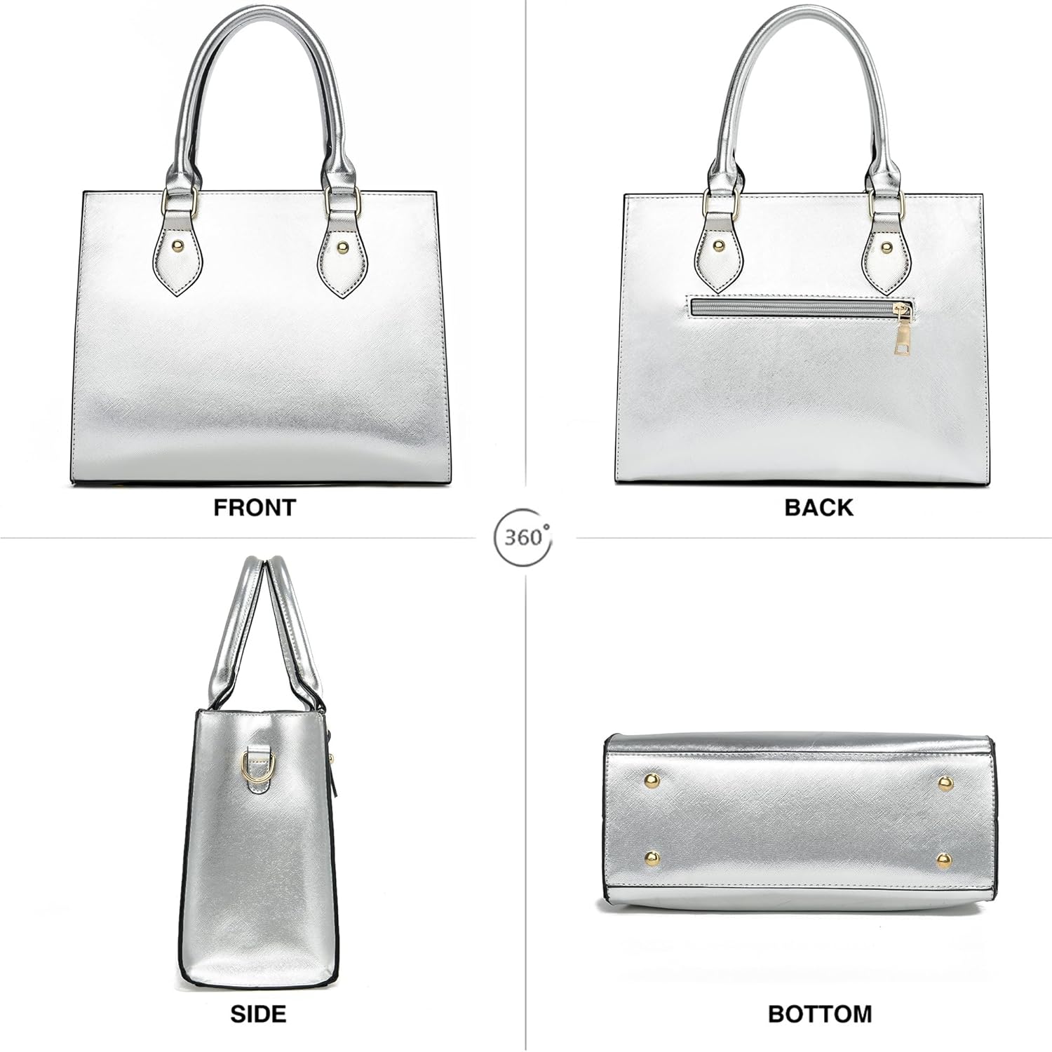 CHICAROUSAL Crossbody Purses and Handbags for Women PU Leather Tote Top Handle Satchel Shoulder Bags - Image 4