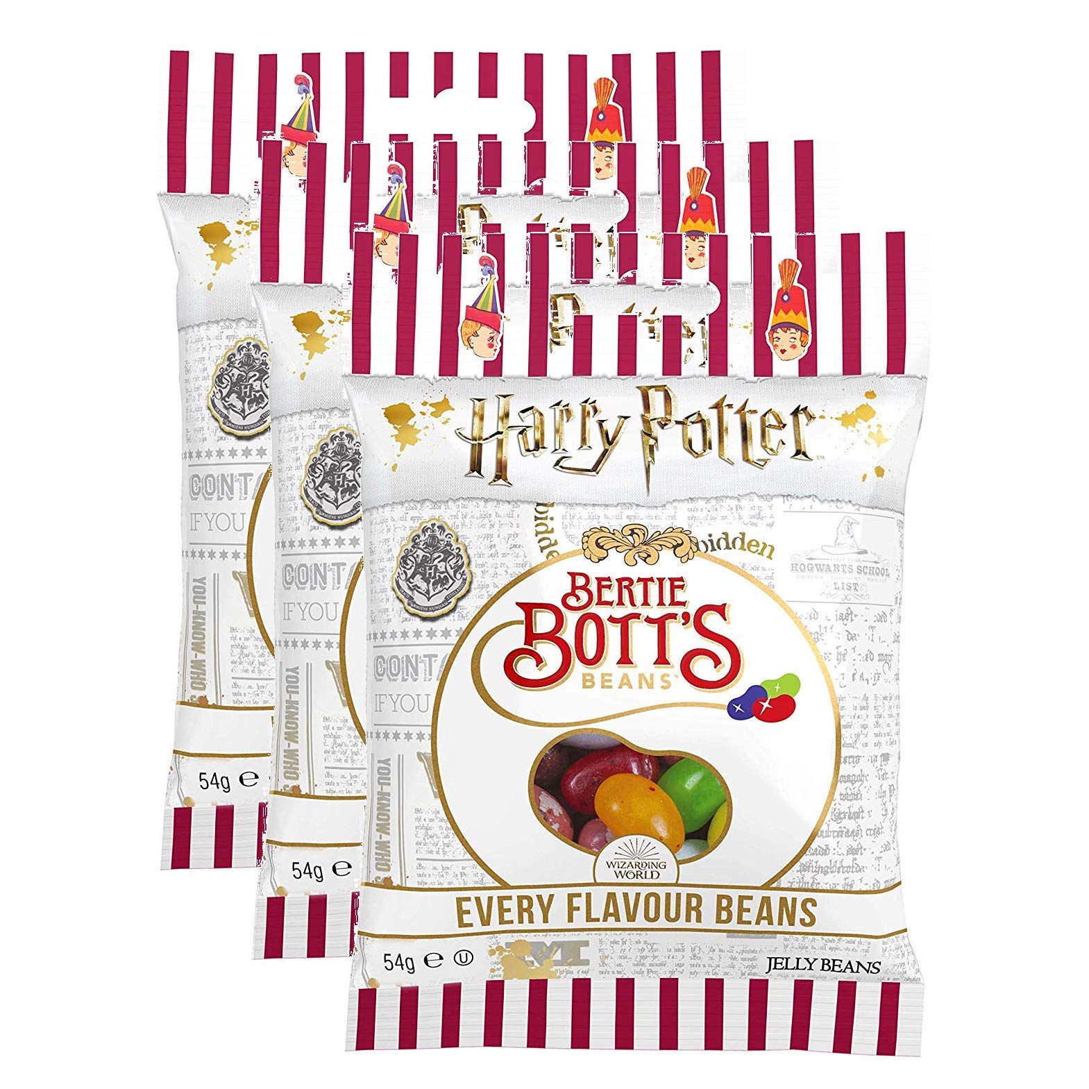 3x Jelly Belly Harry Potter Bertie Bott´s Beans 54g Sweetsking Set
