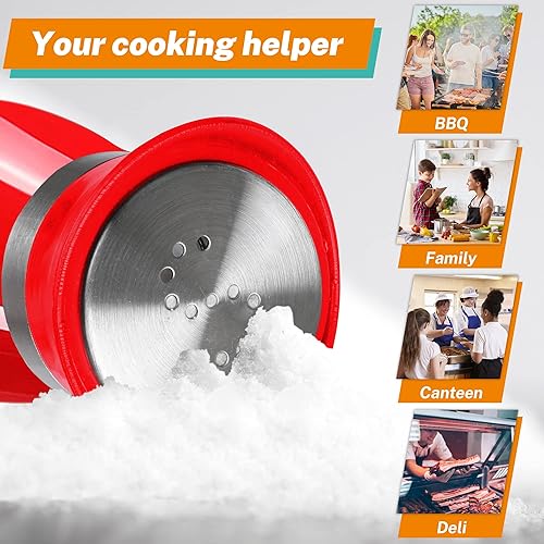 Miniatura 6 de Juego de saleros y pimenteros de 4 onzas con parte inferior de vidrio con tapa de acero inoxidable para mesa de cocina, caravana, campamento,