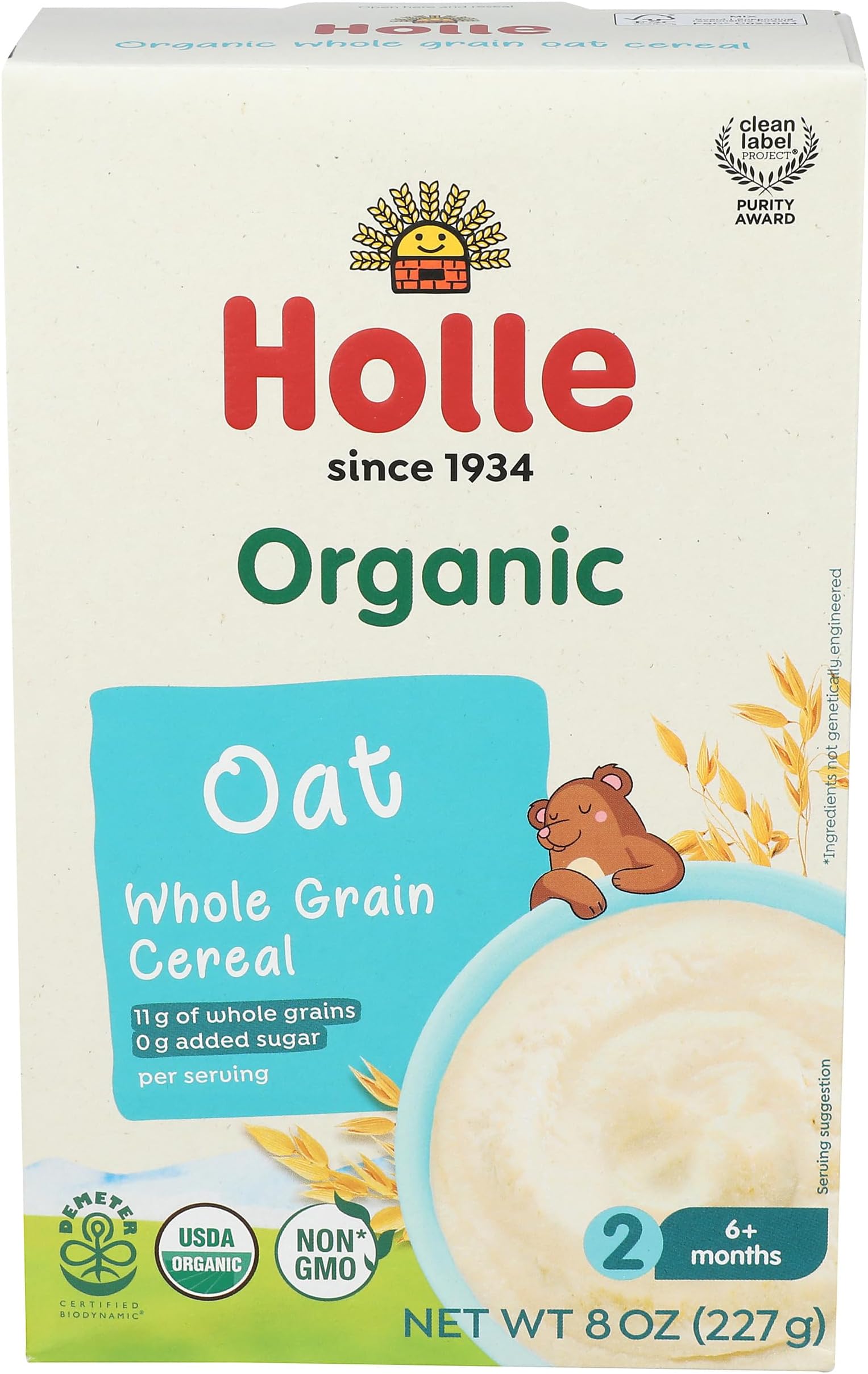 Holle Organic Wholegrain Oat Cereal, 8 OZ