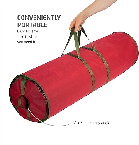 Miniatura 8 de ZOBER Organizador redondo de papel de regalo de Navidad, contenedores de almacenamiento de papel de regalo de 40 pulgadas, soporte para papel