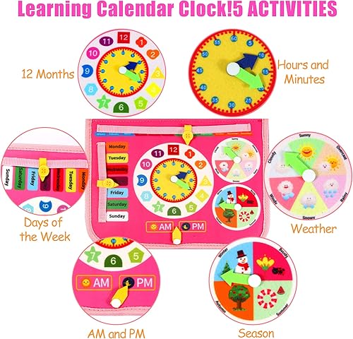 Miniatura 6 de Tablero de actividades para niños pequeños, juguetes Montessori para desarrollar actividades sensoriales, actividades de aprendizaje preescolar,