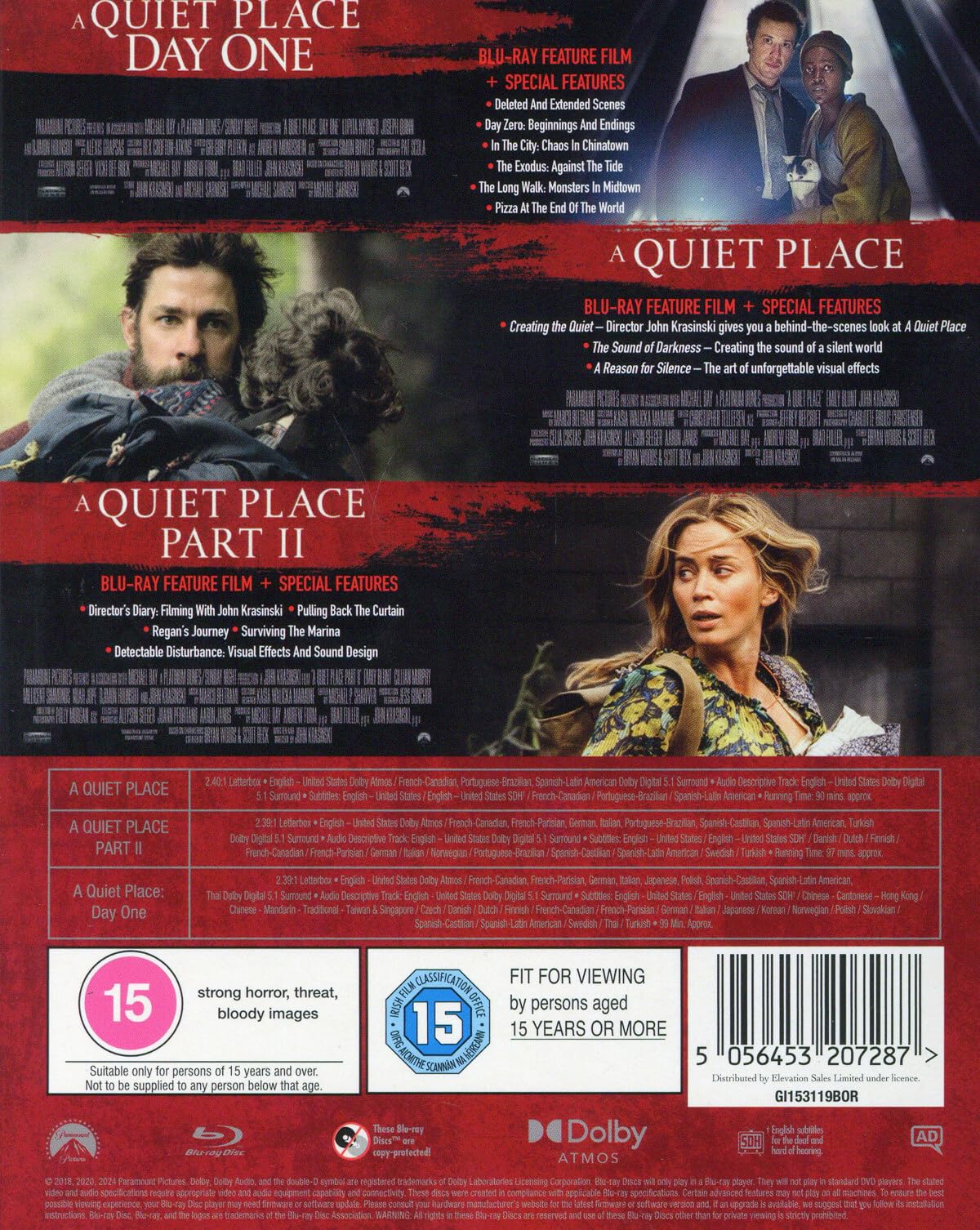 A Quiet Place: 3-Movie Collection (Special Features) [Blu-ray] [Region Free]