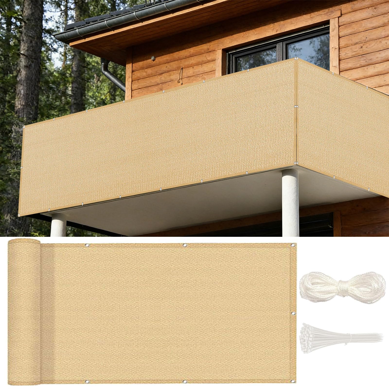 Brise vent terrasse jaune sable pour créer un coin de jardin cosy