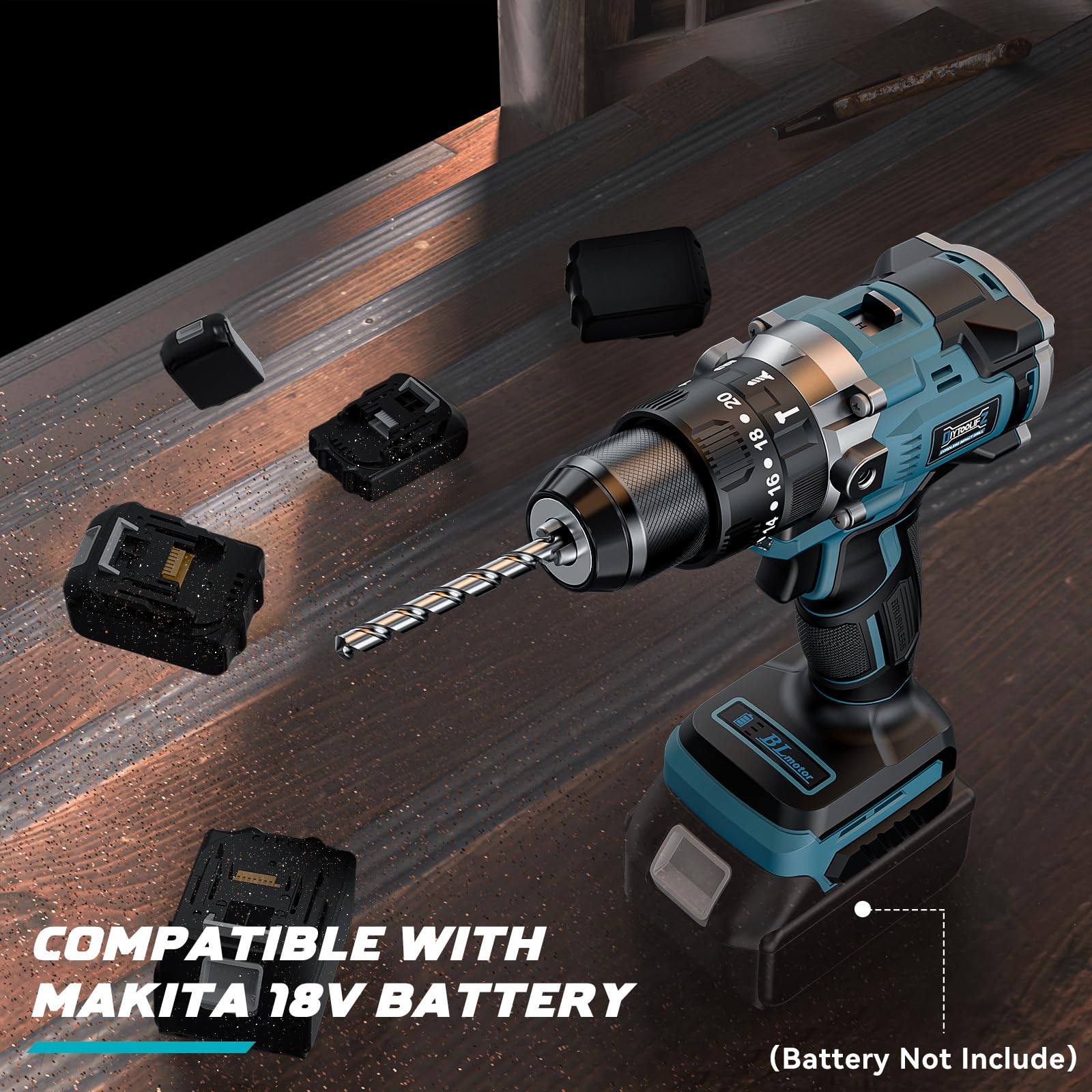 Makita - マキタドリルドライバー18vバッテリー3個 マキタ ドリル ドライバー DF487DZ 同等品 ブラシレス 18V 充電