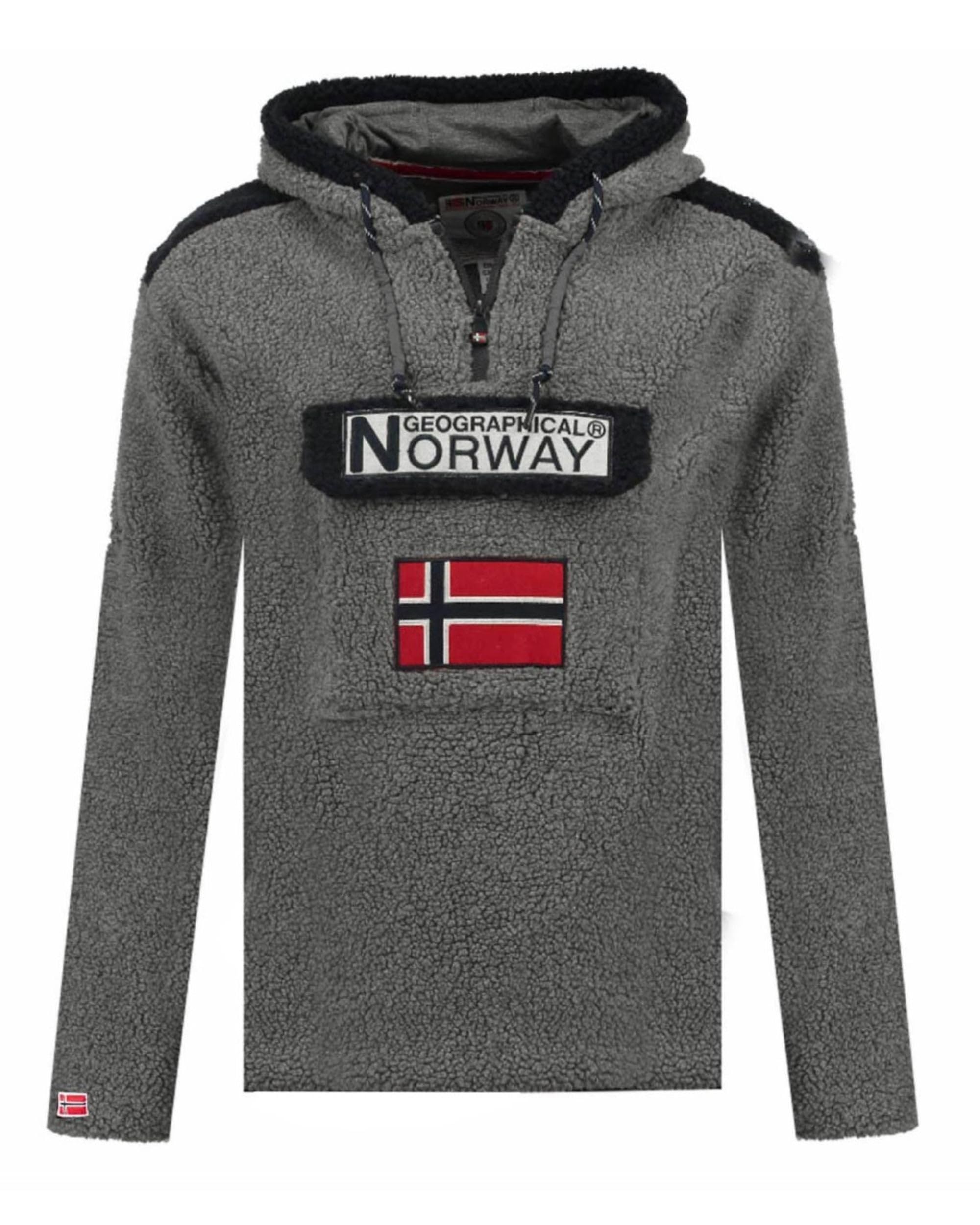Geographical Norway Men's Sherpa Red Sweatshirt, Flock, M