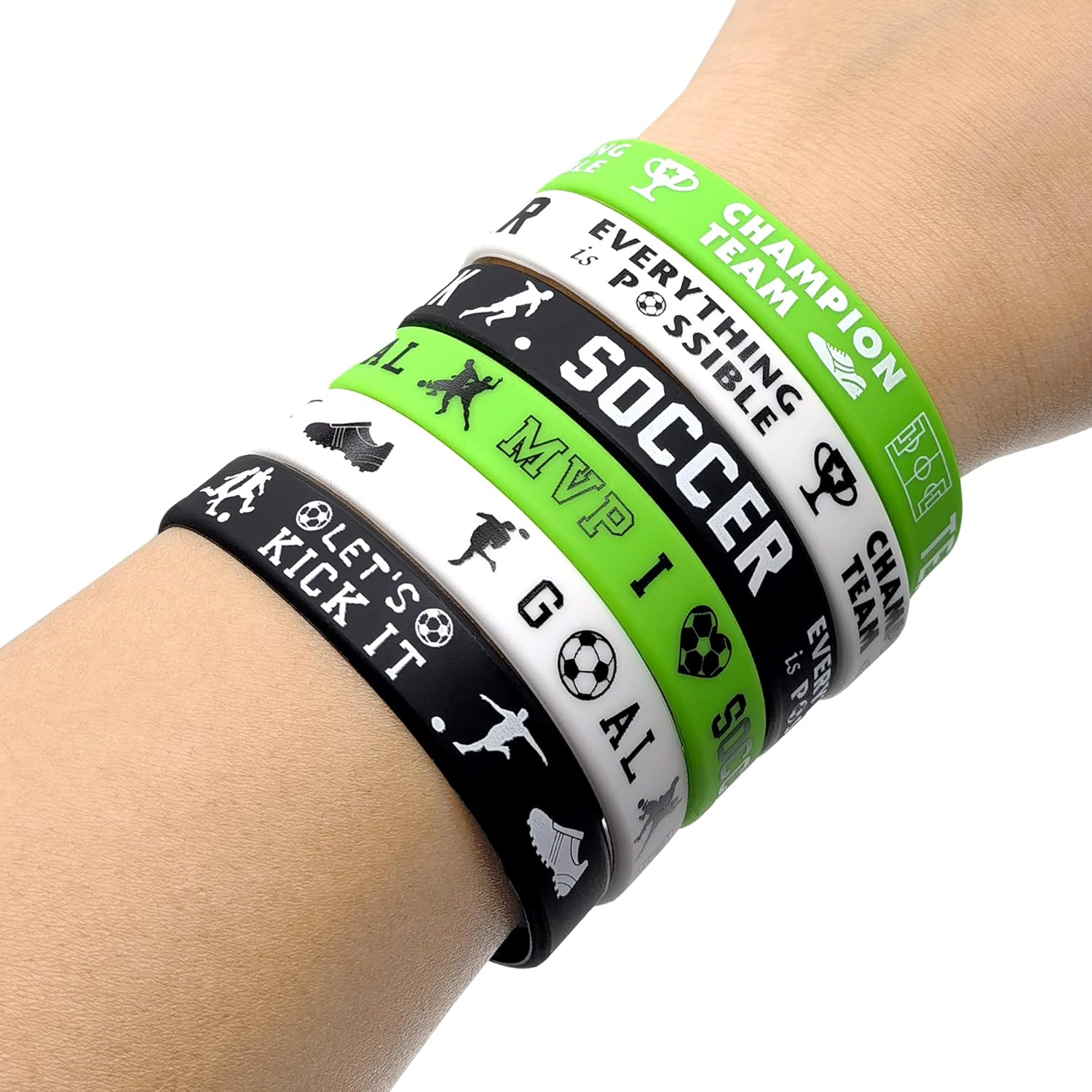 24 Packs Soccer Silicone Bracelets Sport Themed Bahrain Ubuy