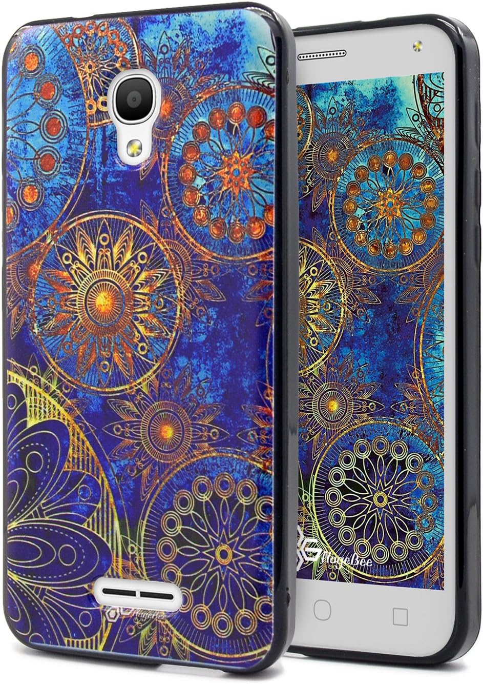 Alcatel Fierce 4 Case, Alcatel Allura Case, Alcatel Pop 4 Plus Case, Nznd [Ultra-Thin] Premium [Sculptural Art Texture] Soft TPU Protective Flexible Durable Case - Gear Wheel