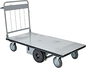Vestil EMHC-2860-1 Steel Electric Material Handling Cart No Sides 28 In. x 60 In. 1500 Lb. Capacity Gray