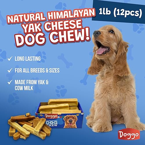 Miniatura 33 de Masticables prémium de queso de yak para perros del Himalaya - Masticables naturales de yak para perros grandes y pequeños - Masticables de leche