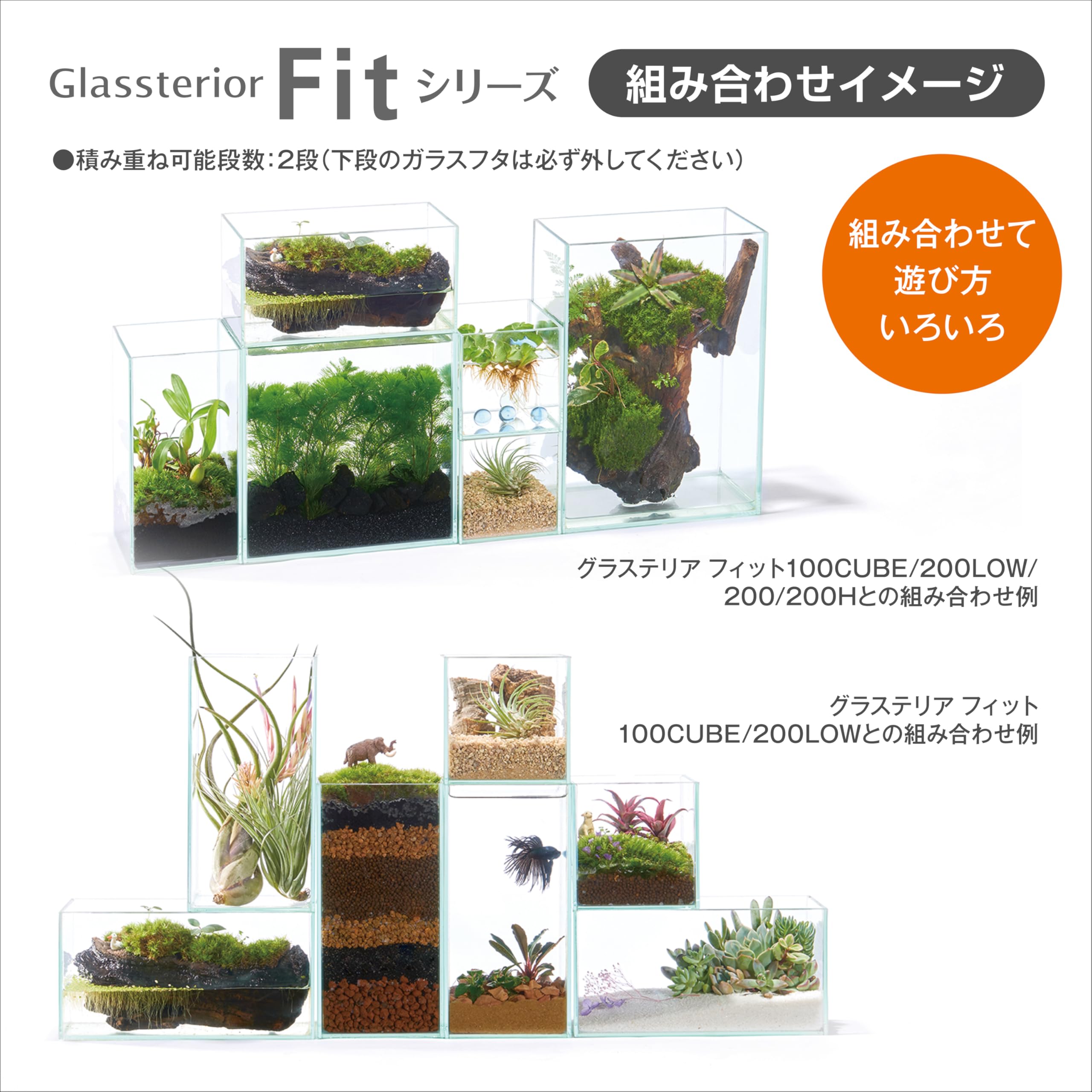 Amazon | GEX AQUARIUM グラステリアフィット200LOW ガラスフタ