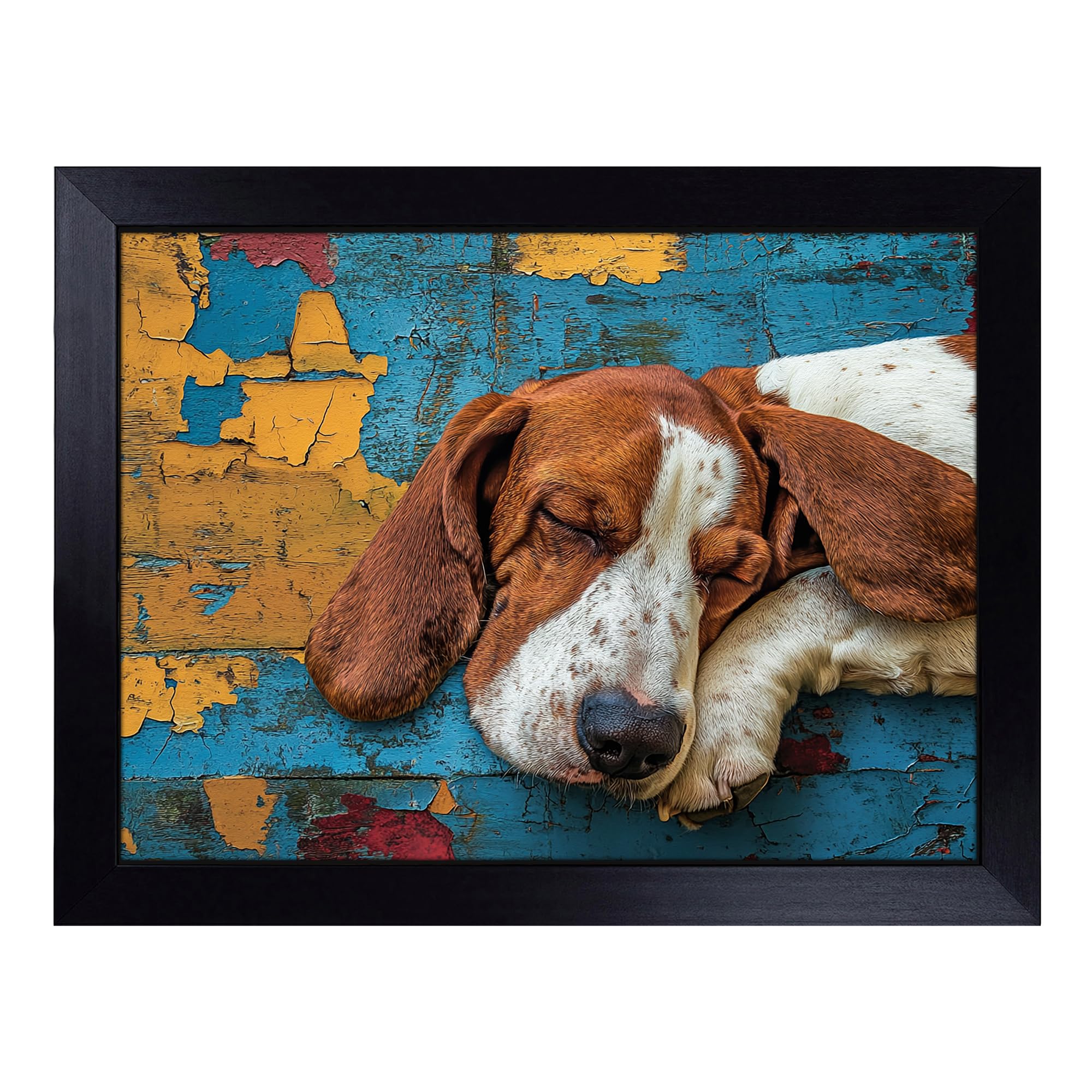 Basset Hound Vol.2 | Lap Tray with Padded Cushion, Portable Surface with Bean Bag Base, Perfect Surface for Working, Crafting, TV Eating and Laptop Use