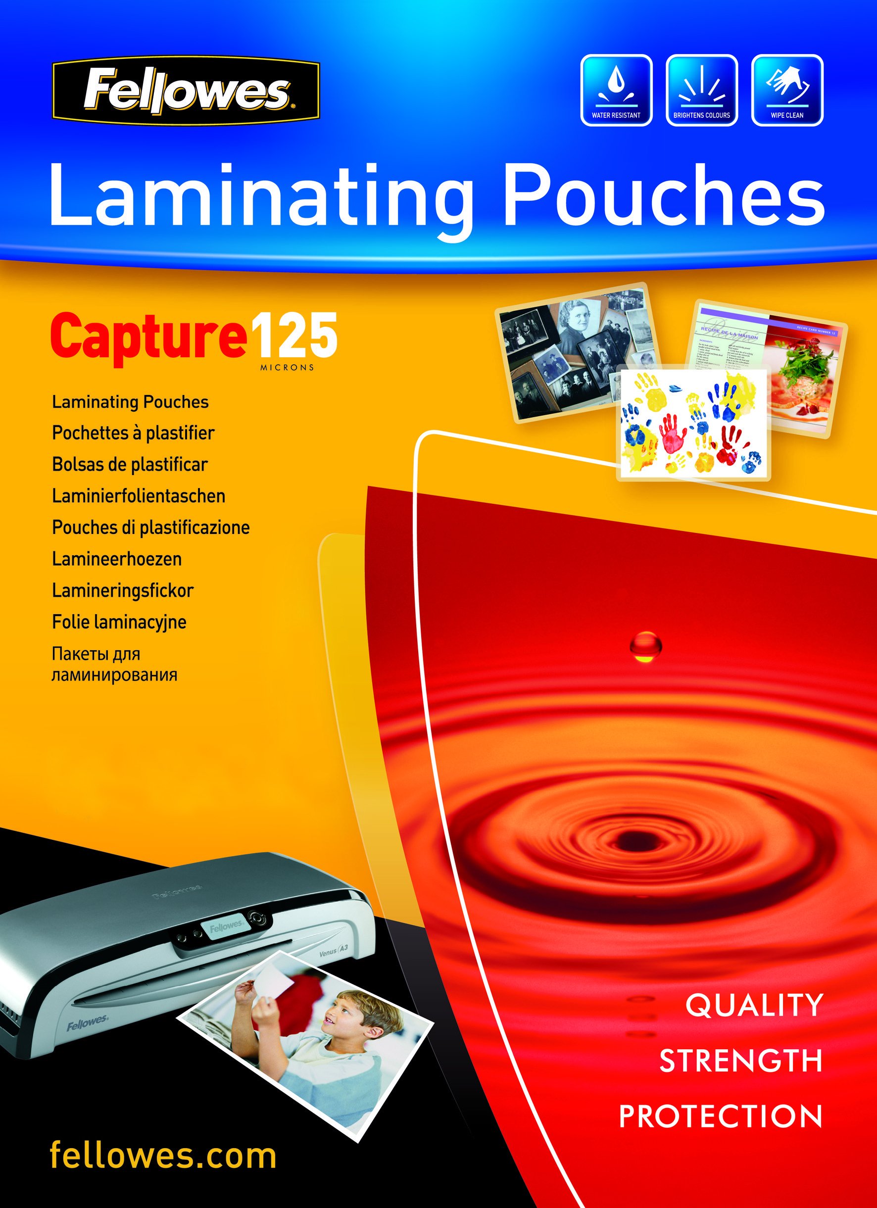 Fundas para Plastificar Fellowes 5307407/ A4/ 125 Micras/ 100 unidades