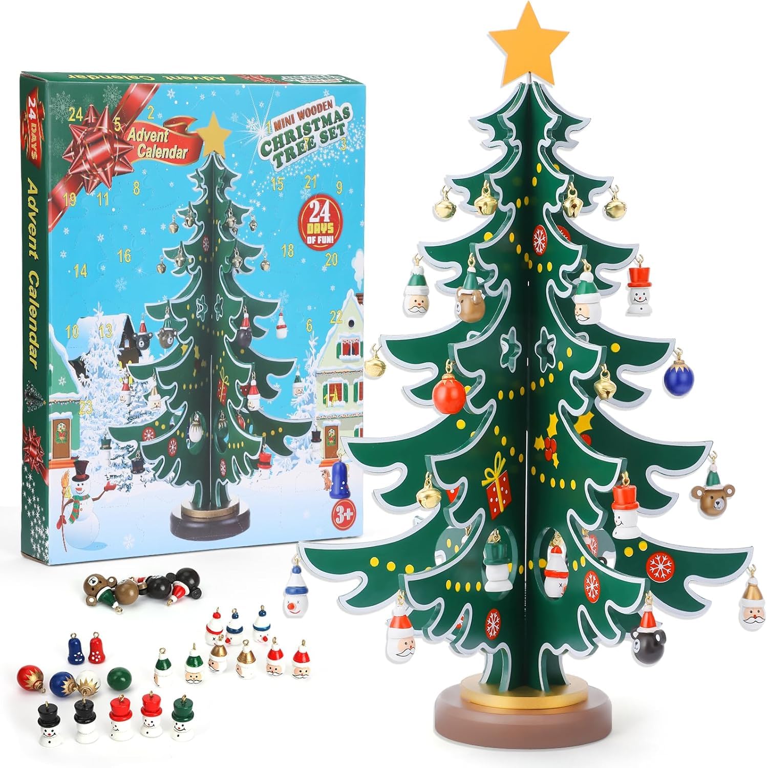 LATERN Calendario de Adviento 2025, Cuenta Regresiva Navideña de 24 Días con 24 Patitos de Goma Divertidos Juguetes de Baño Duckie para Navidad Decoración Favor de Fiesta Regalos (32 x 22cm) — view 10