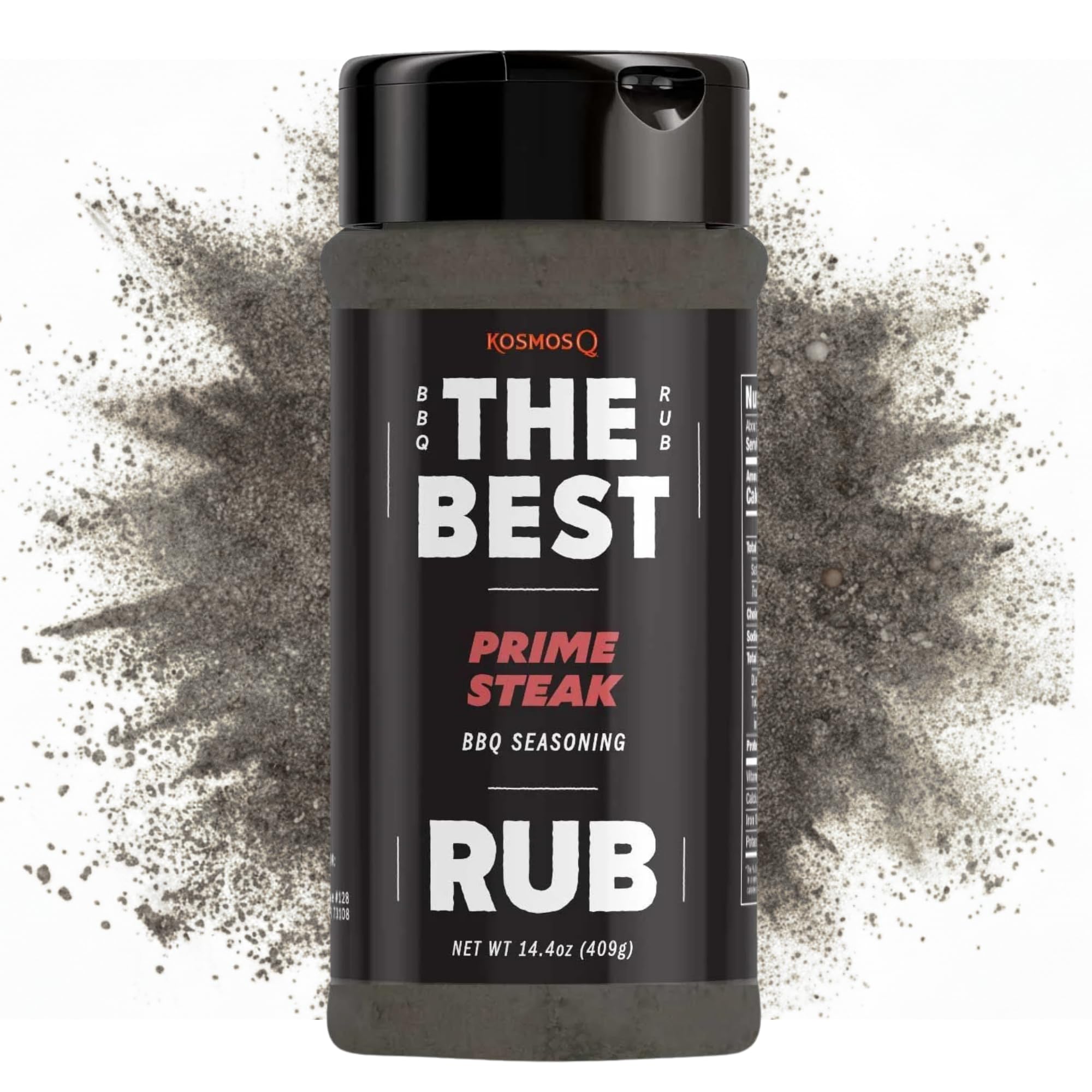 The Best Prime Steak Rub, Bold BBQ Meat Dry Rub & Steak Seasoning with Garlic, Onion, Spices & Smoke Flavor, For Ribs, Pork Chops, Chuck Roast, Brisket & More, 14.4 Oz Shaker Bottle