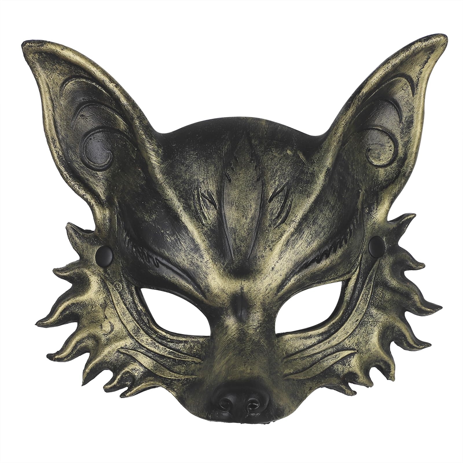 Fox Mask Adult Animal Half Face Mask Cosplay Costume Headwear Eyemask for Halloween Christmas Easter Carnival Masquerade Mardi Gras Cosplay Fancy Dress Party Prom Ball Night Club Stage Performance