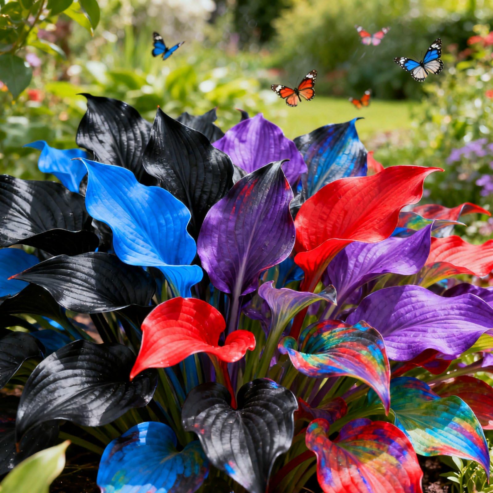 Hostas for Planting,Excellent Display,Organic and Natural, Mix Greening Flower-5bulbs-A