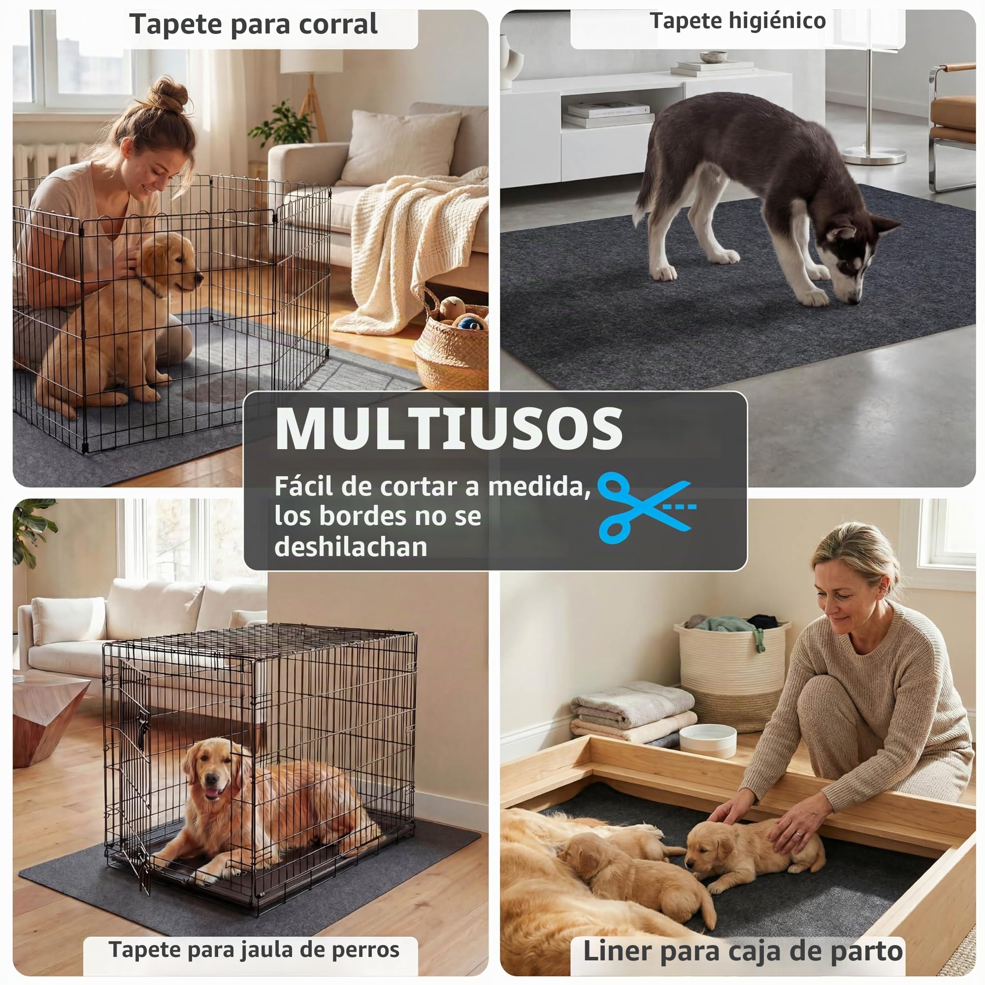 Drymate Tapete para corralito para Perros, Absorbente, Impermeable, Antideslizante, Lavable a máquina, tamaño XL (60 x 74 Pulgadas), Almohadilla Reutilizable para Cachorros para Entrenamiento, Parto,