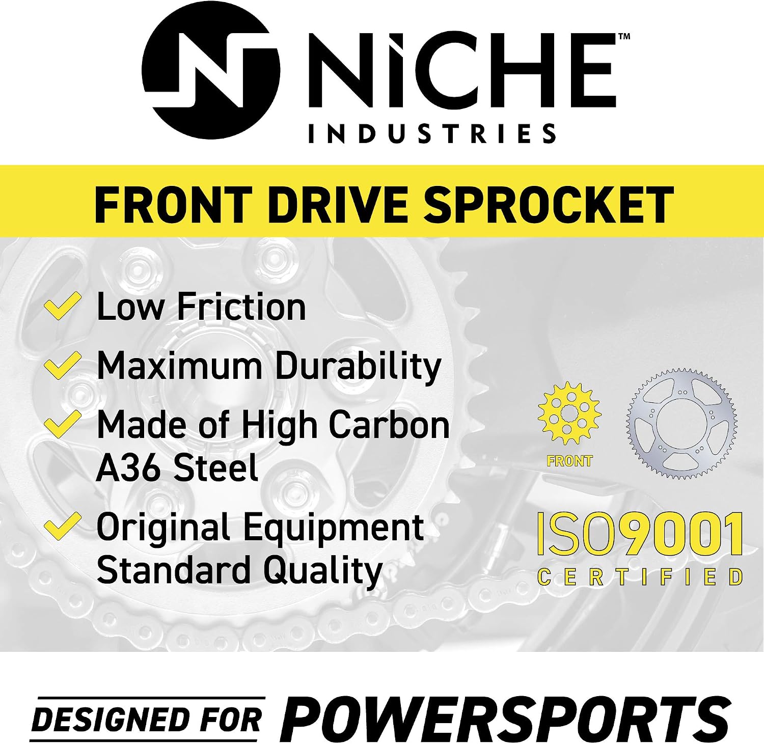 NICHE 525 Pitch 15 Tooth Front Drive Sprocket for 1991-2017 Suzuki SV650 SV650S Triumph Daytona 675 675R Kawasaki W650