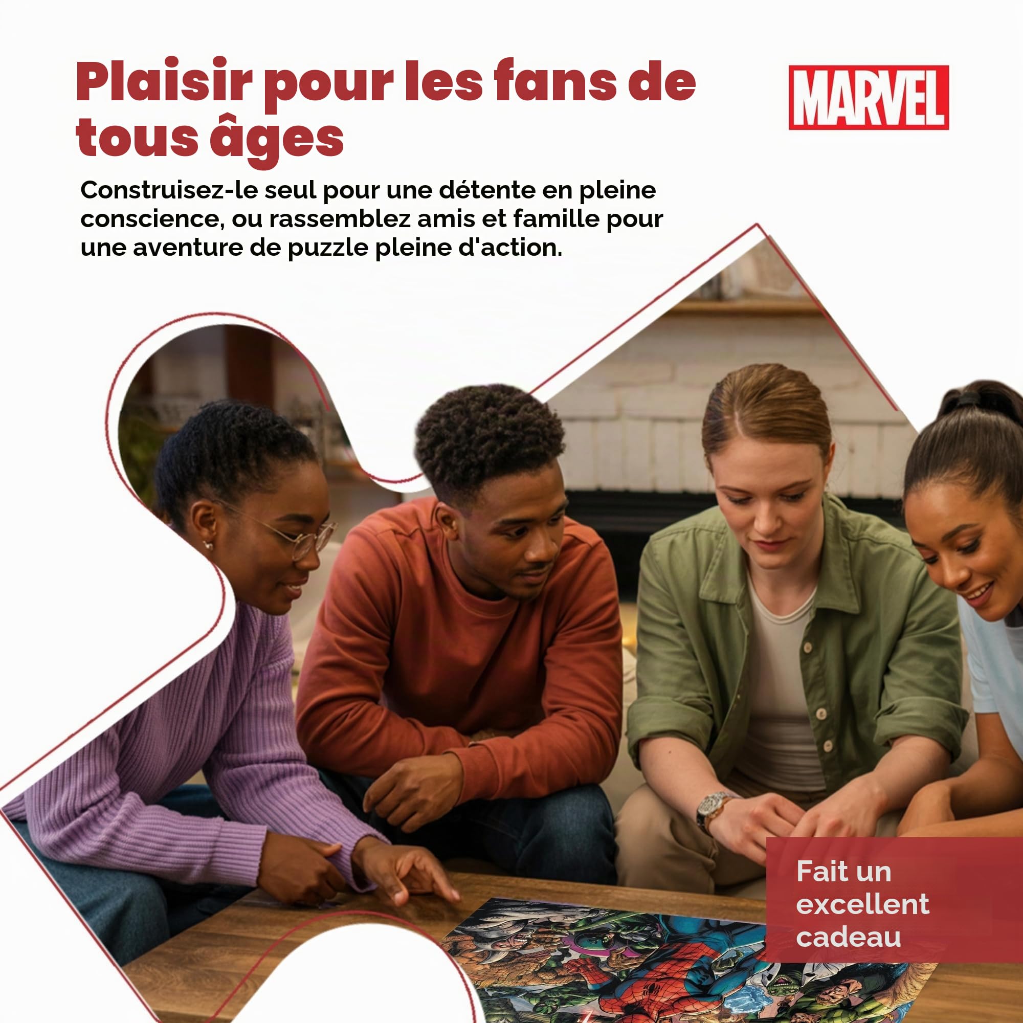 Buffalo Games - Silver Select – Marvel – Sinister War – Puzzle de 2000 pièces pour Adultes – Puzzle Stimulant Parfait pour Les soirées de Jeu – Taille finie : 38,50 x 26,50 cm
