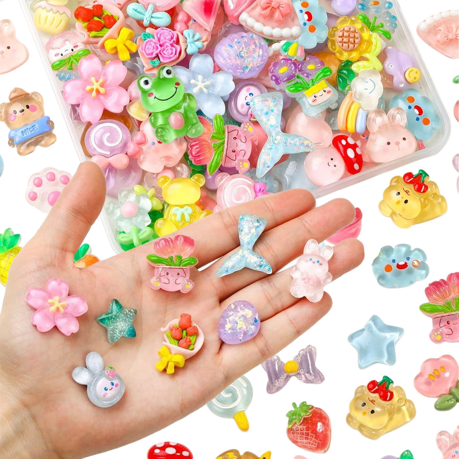 MUNKST 100 Pcs Mini Resin Animals, Miniature Animal Figures Bulk for DIY Crafts, Fairy Garden Landscape, Dollhouse Decor, Aquarium Accessories & Phone Case Stickers