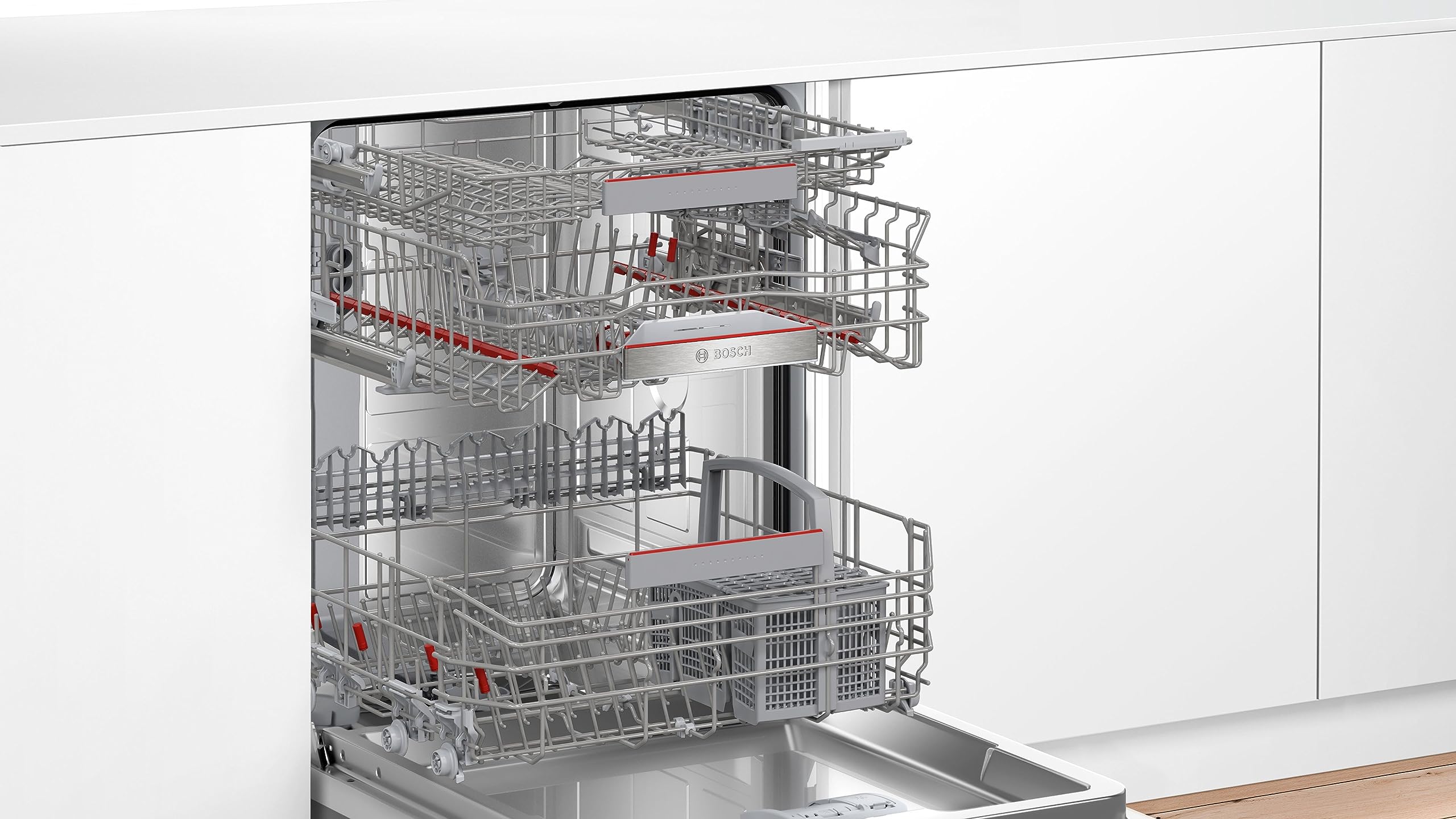Bosch SMV4HDX53E Serie 4, Lavastoviglie da incasso a scomparsa totale, Home Connect, Extra Clean zone, 3° cestello Extra Space, Diagnostica da remoto, 60 cm