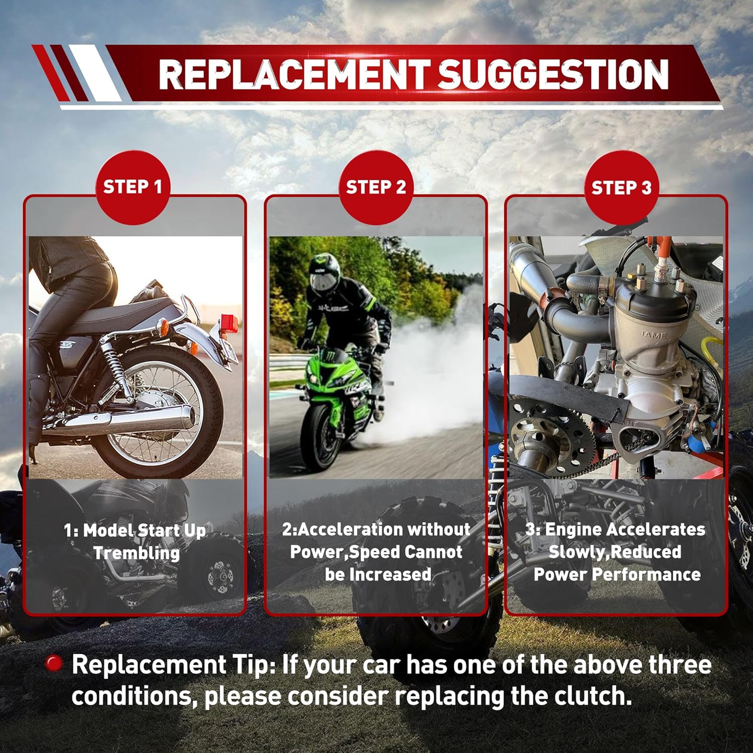 WOOSTAR 18 Teeth Manual Clutch Assembly Replacement for 50cc 70cc 90cc 110cc 125cc Chinese Dirt Pit Bike