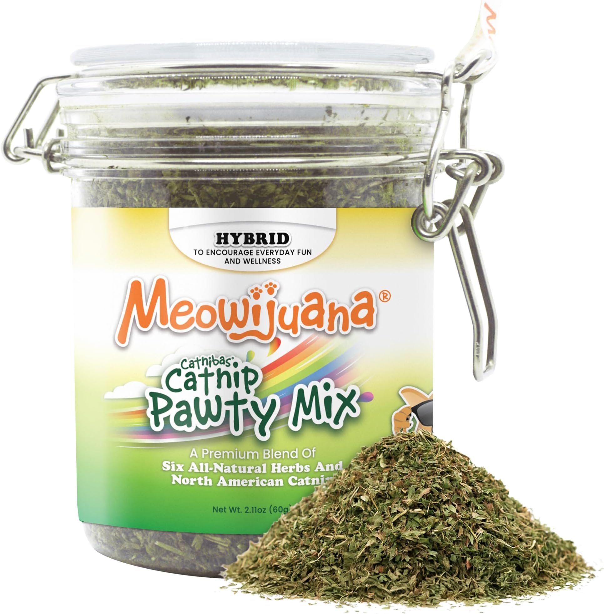 Meowijuana | Catnip Bundles | Organic | High Potency Cat Treats | Perfect for Cat Toys | Grown in The USA | Feline and Cat Lover Approved (Catnip Pawty Mix)