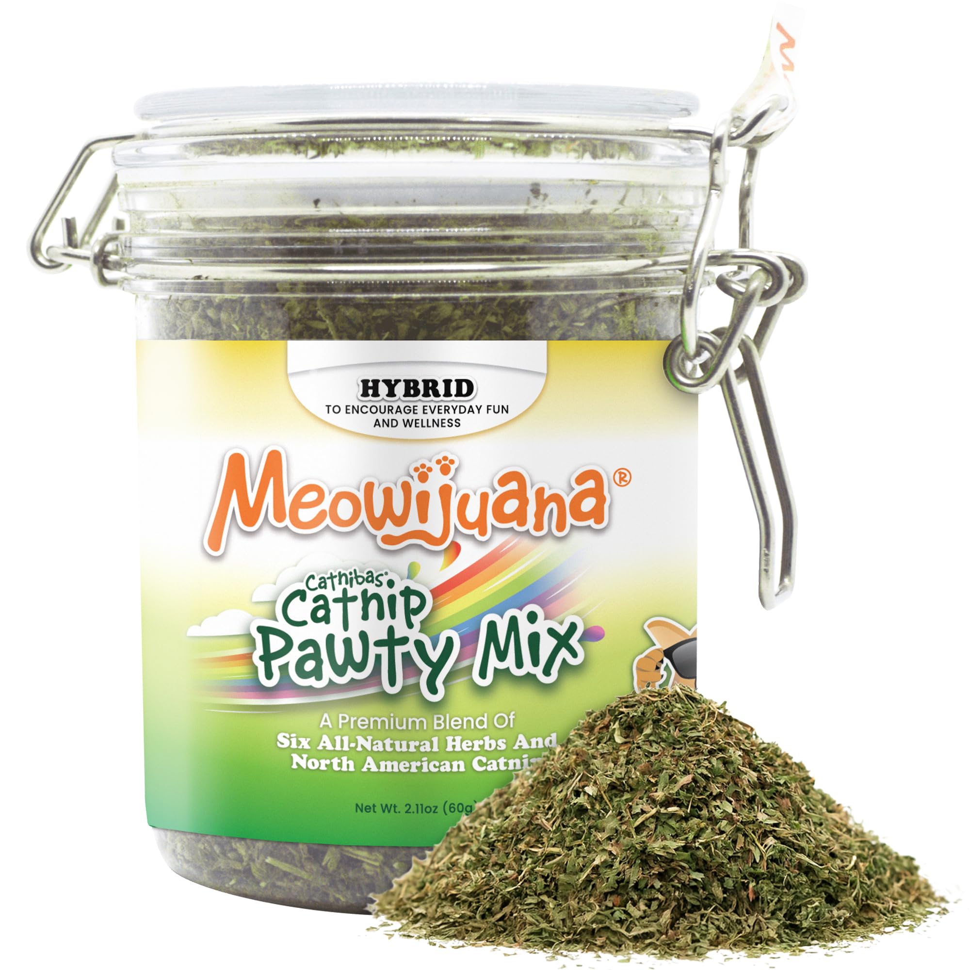 Meowijuana | Catnip Bundles | Organic | High Potency Cat Treats | Perfect for Cat Toys | Grown in The USA | Feline and Cat Lover Approved (Catnip Pawty Mix)