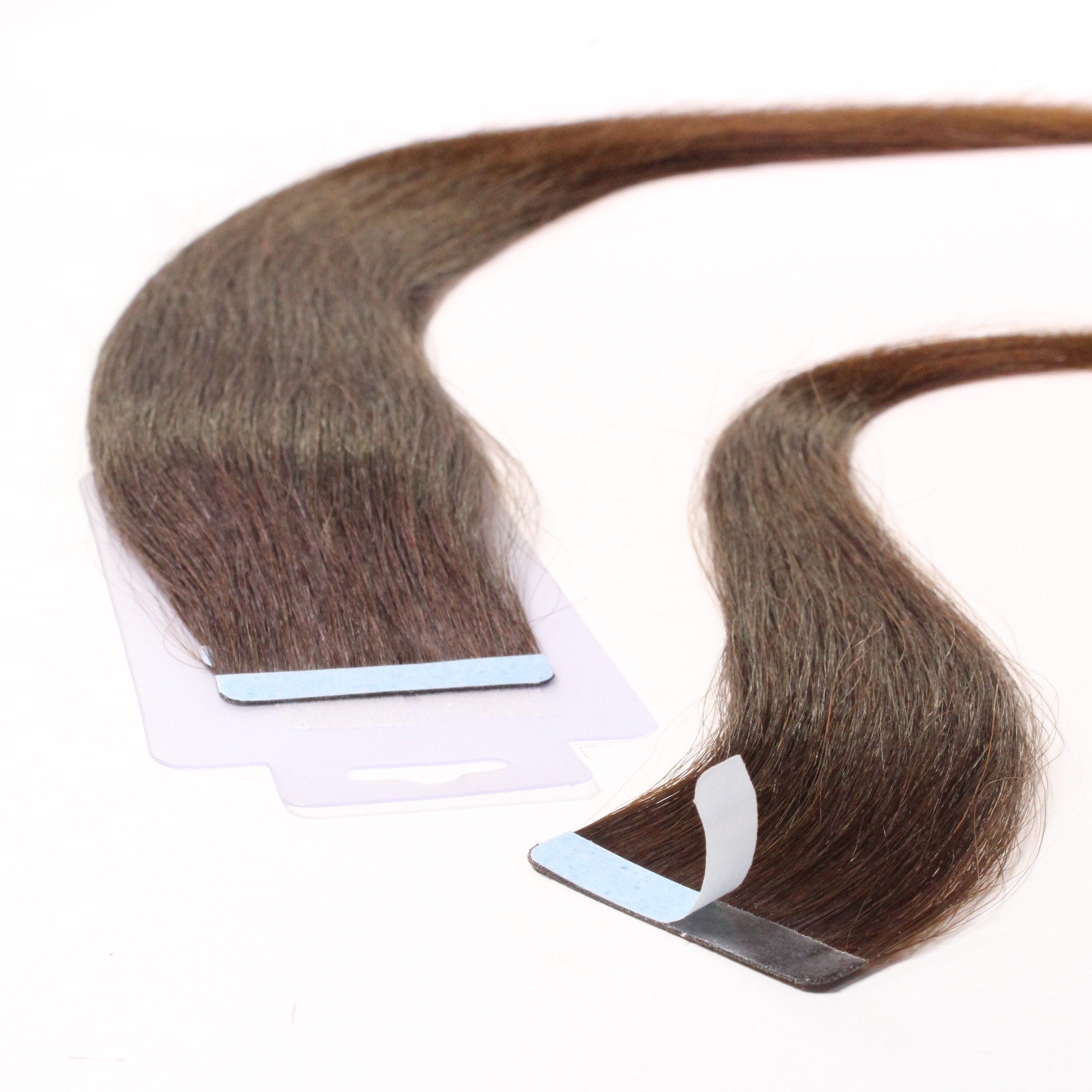 Hair2heart Tape Extensions Aus 100% Echthaar – 40 Tapes (2,5g, 40cm) In 4/0 Mittelbraun, Für Natürliche Haardichte & Verlängerung